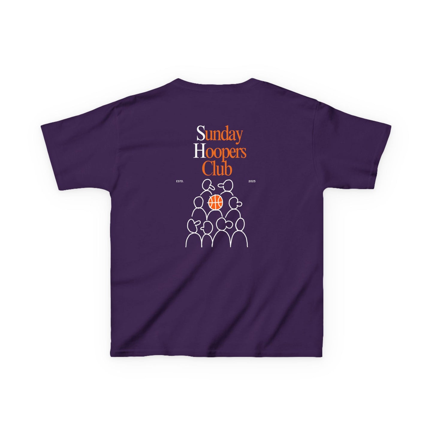 Kids "Sunday Hoopers Club" Tee, Unisex Cotton Tee, Casual Everyday Wear