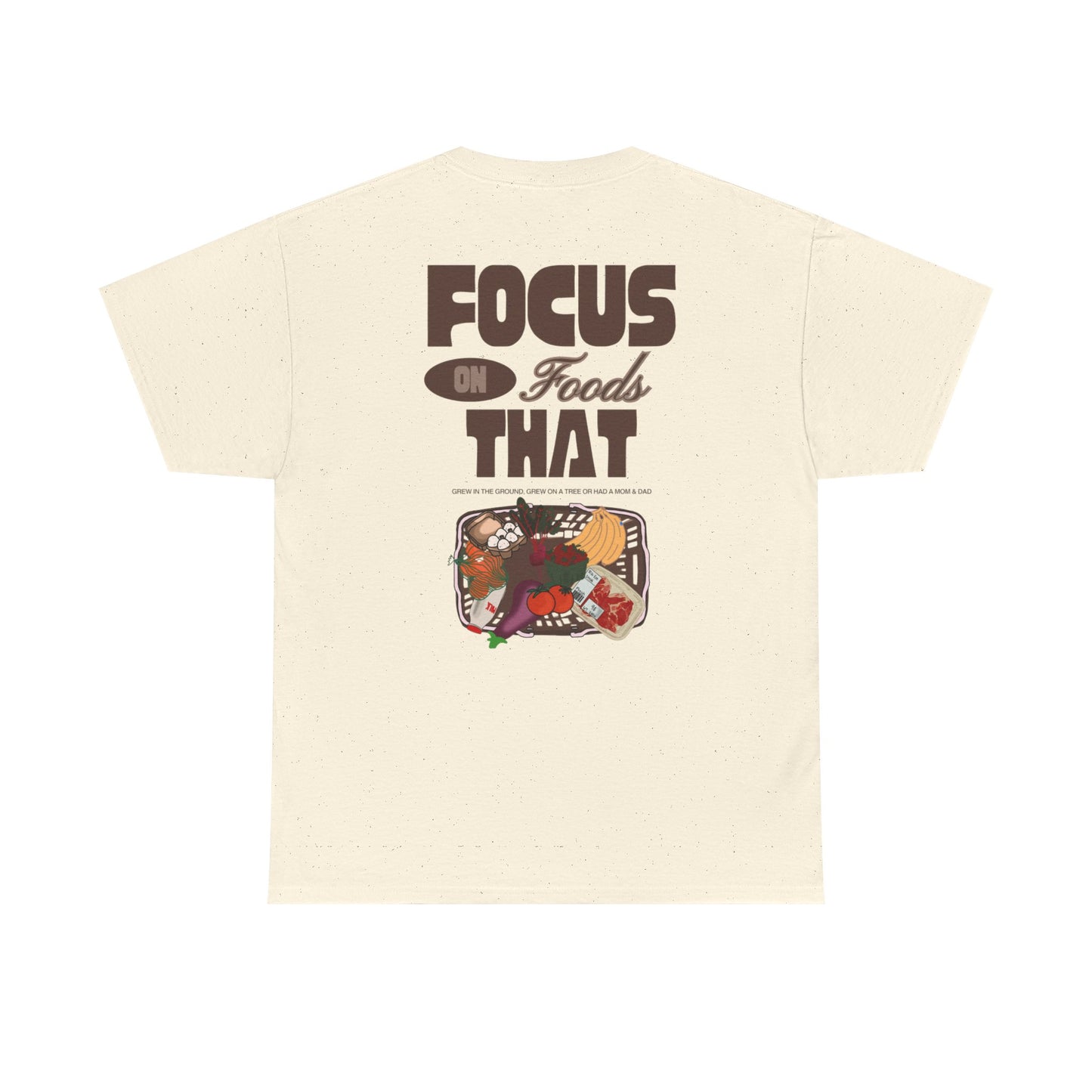 Focus on foods Tee, Unisex Cotton Tee, Casual Everyday Wear