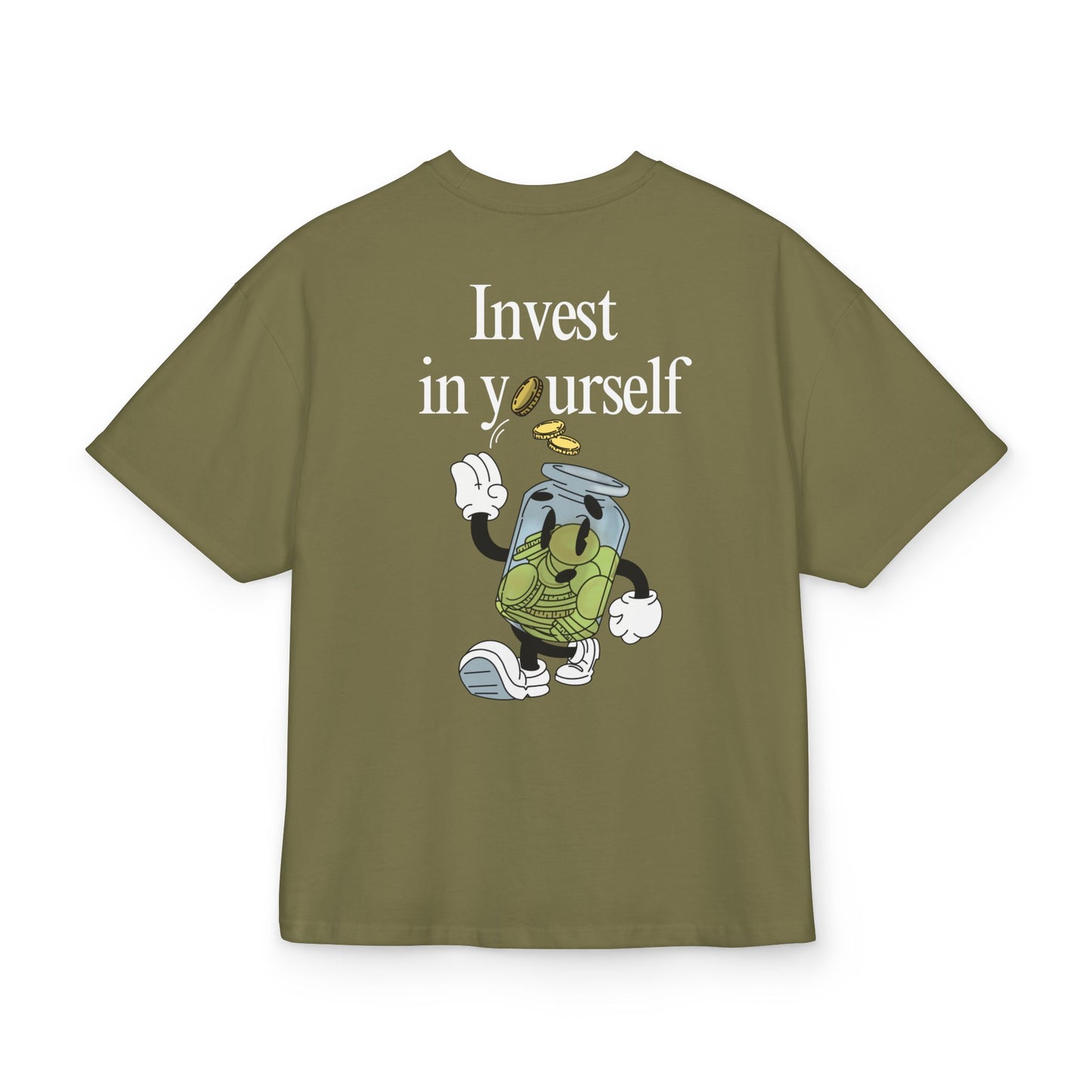 "Invest in Yourself" Unisex Ultra Heavy Oversized Cotton Box Tee
