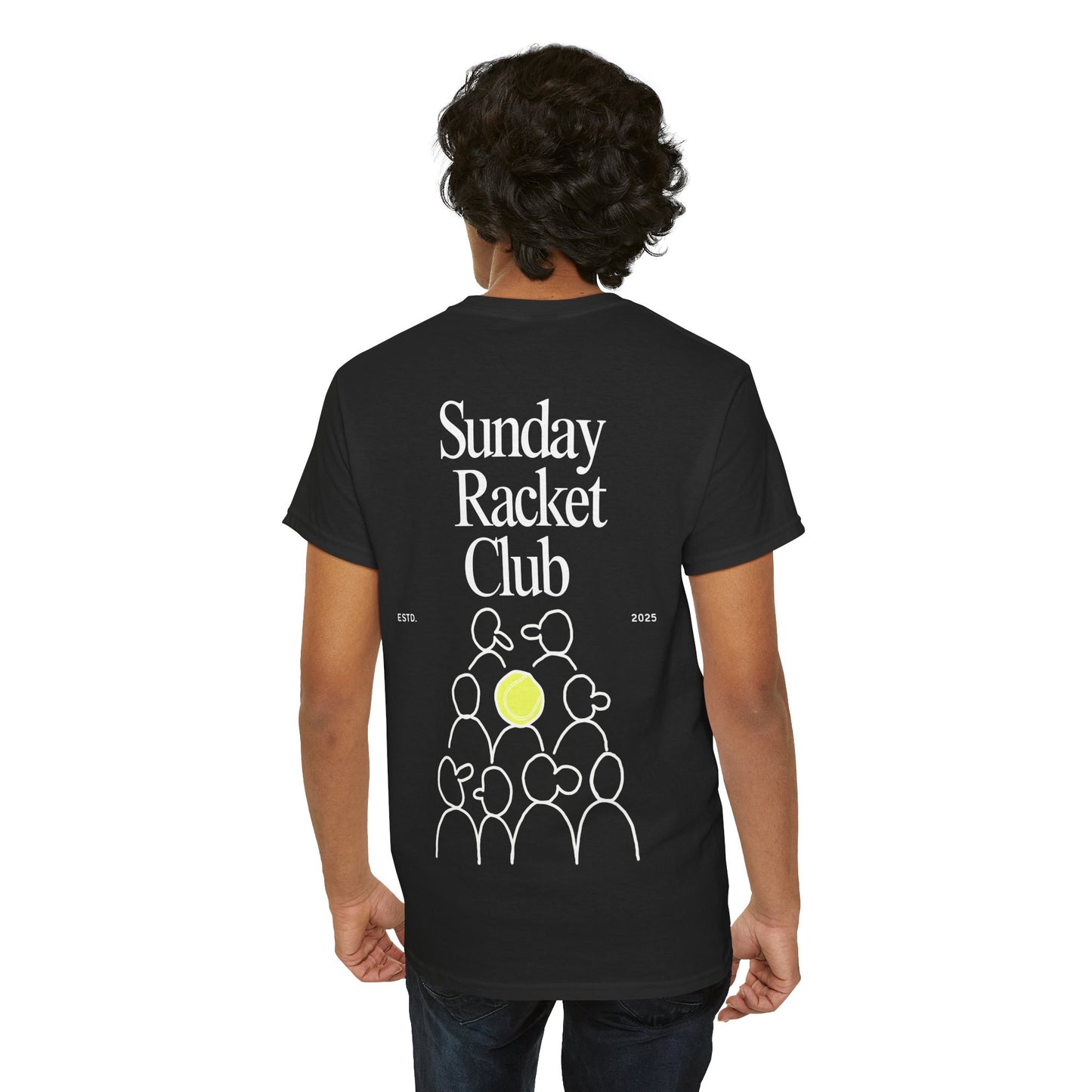 Sunday Racket Club Tee, Unisex Cotton Tee, Casual Everyday Wear