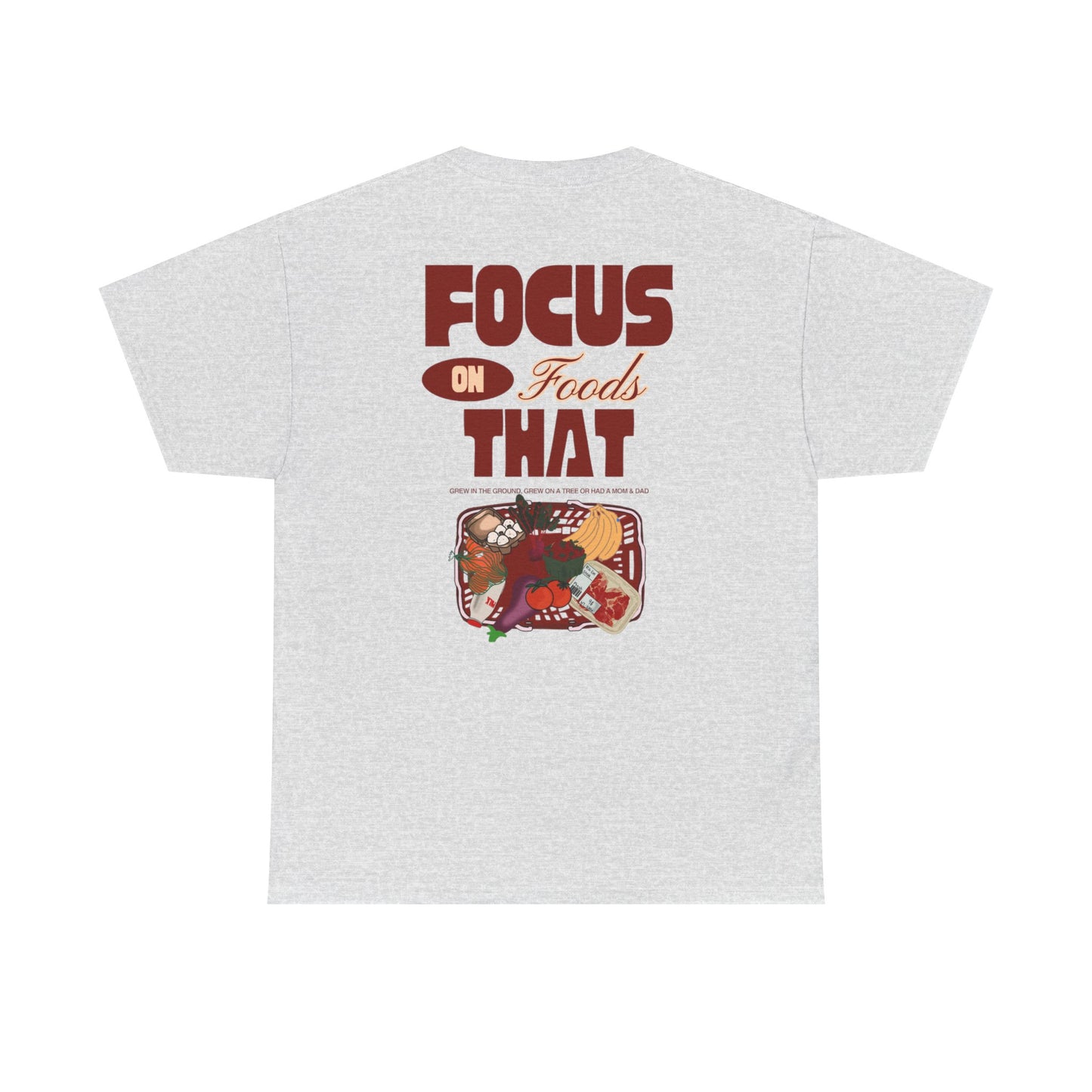 Focus on foods Tee, Unisex Cotton Tee, Casual Everyday Wear