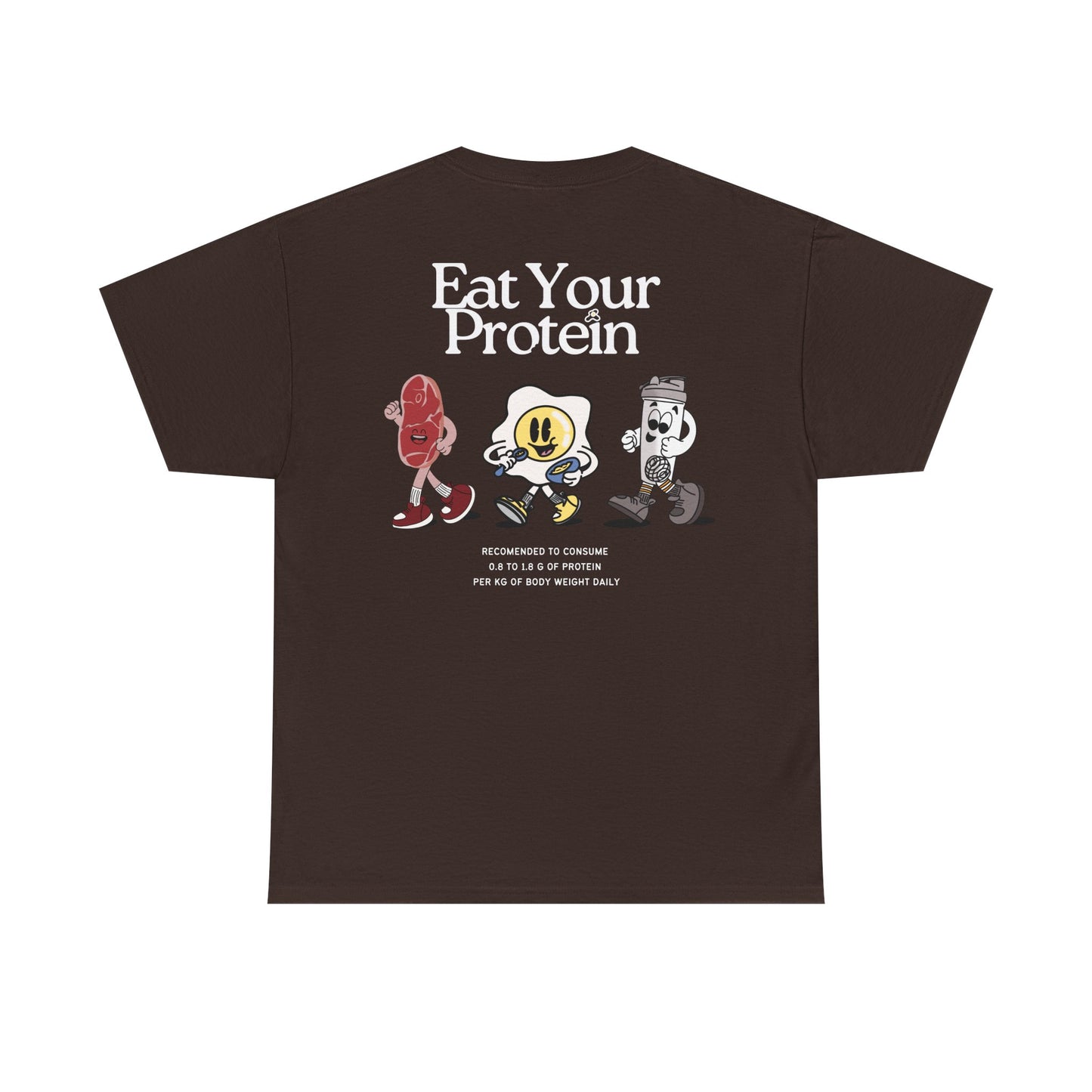 "Eat Your Protein" Tee, Unisex Cotton Tee, Casual Everyday Wear