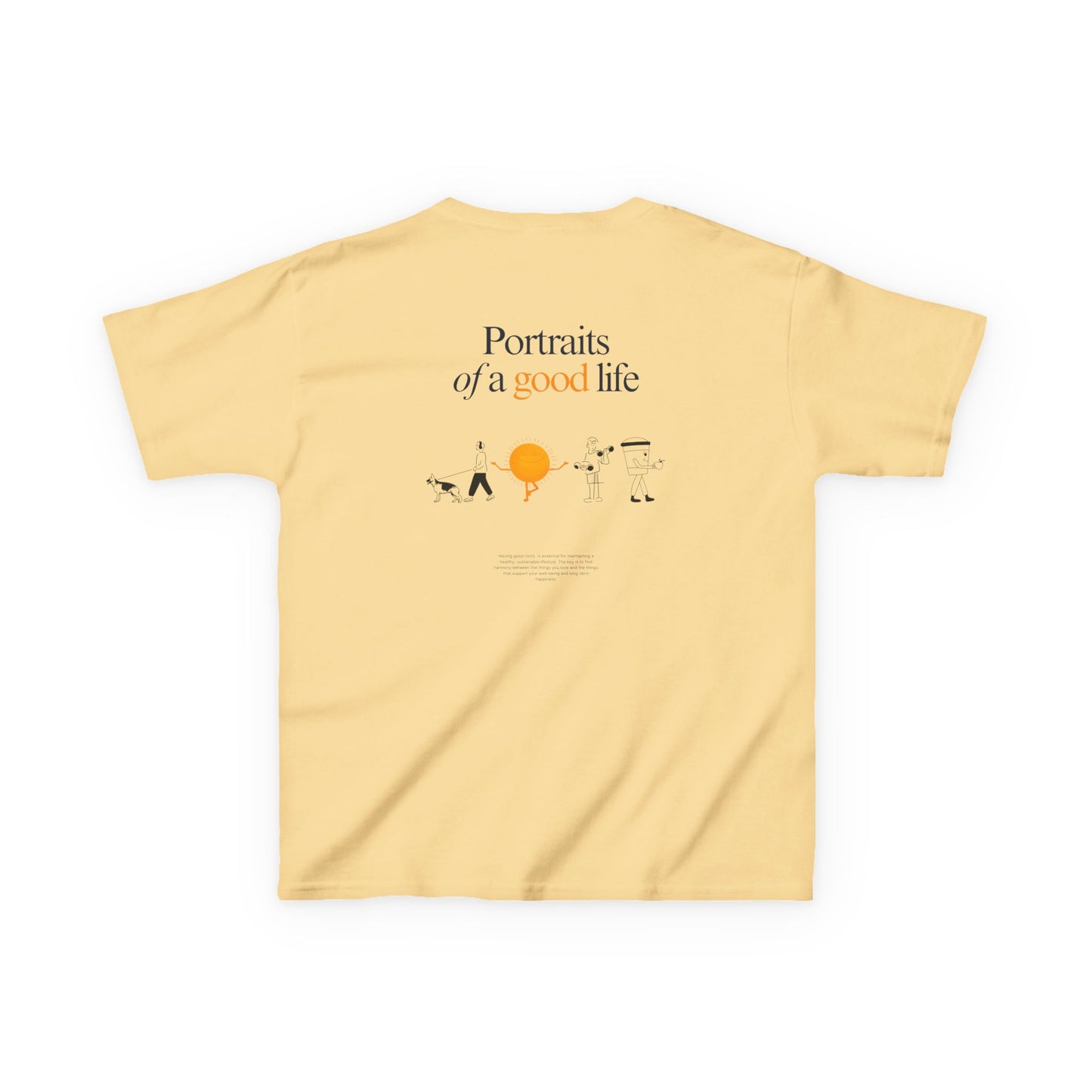Kids "Portraits of a Good Life" Tee, Unisex Cotton Tee, Casual Everyday Wear