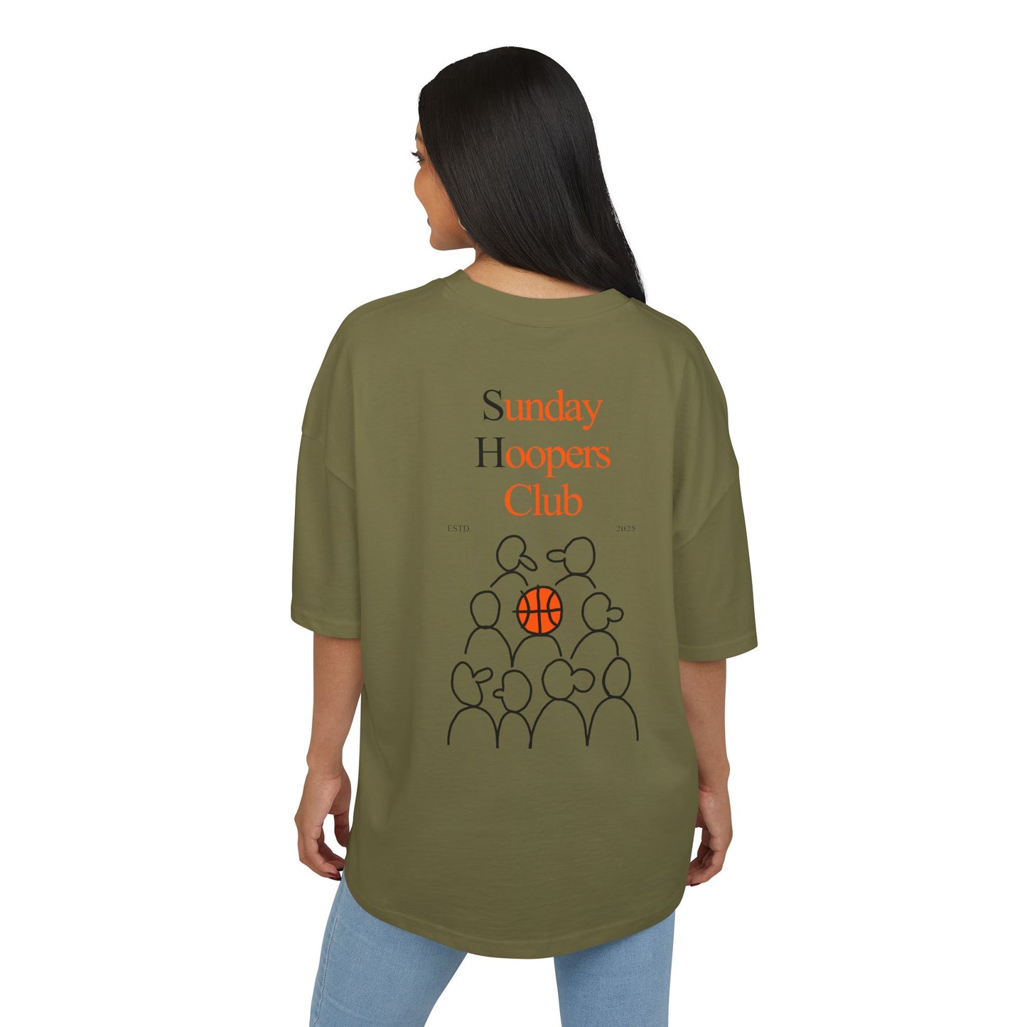Sunday Hoopers Club Unisex Ultra Heavy Oversized Cotton Box Tee