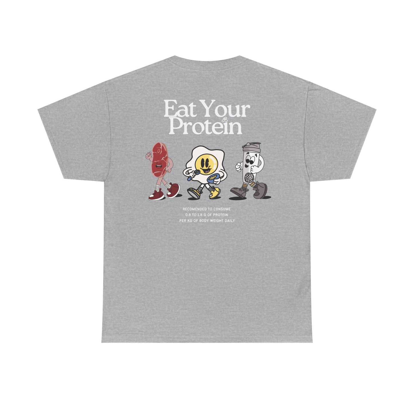 "Eat Your Protein" Tee, Unisex Cotton Tee, Casual Everyday Wear