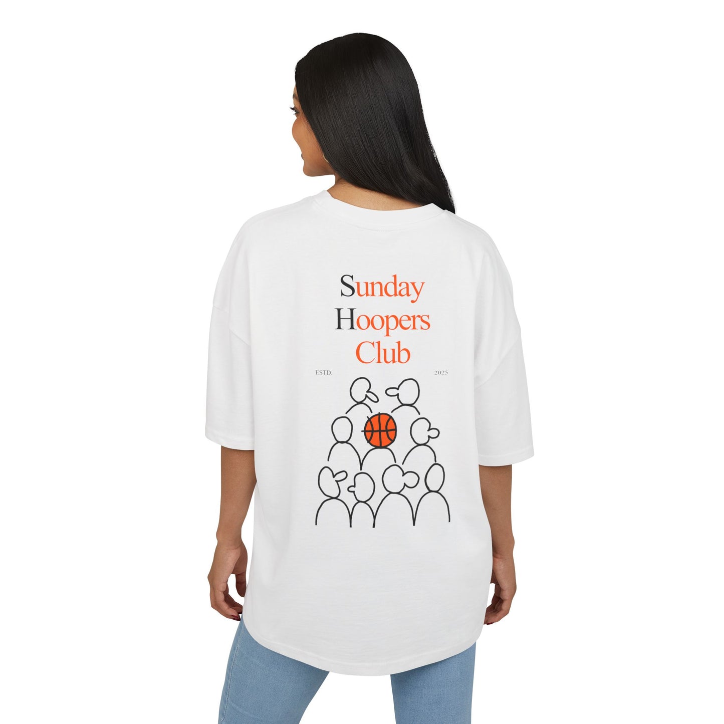 Sunday Hoopers Club Unisex Ultra Heavy Oversized Cotton Box Tee
