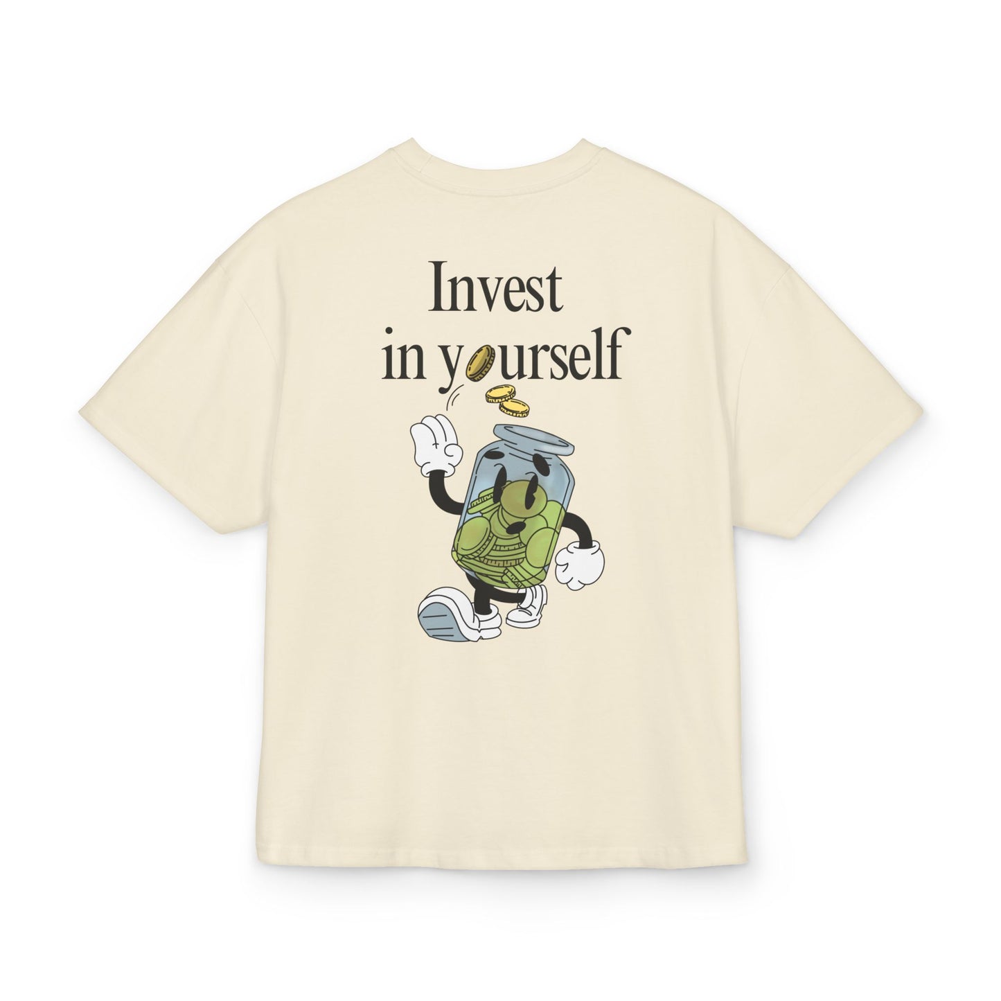 "Invest in Yourself" Unisex Ultra Heavy Oversized Cotton Box Tee