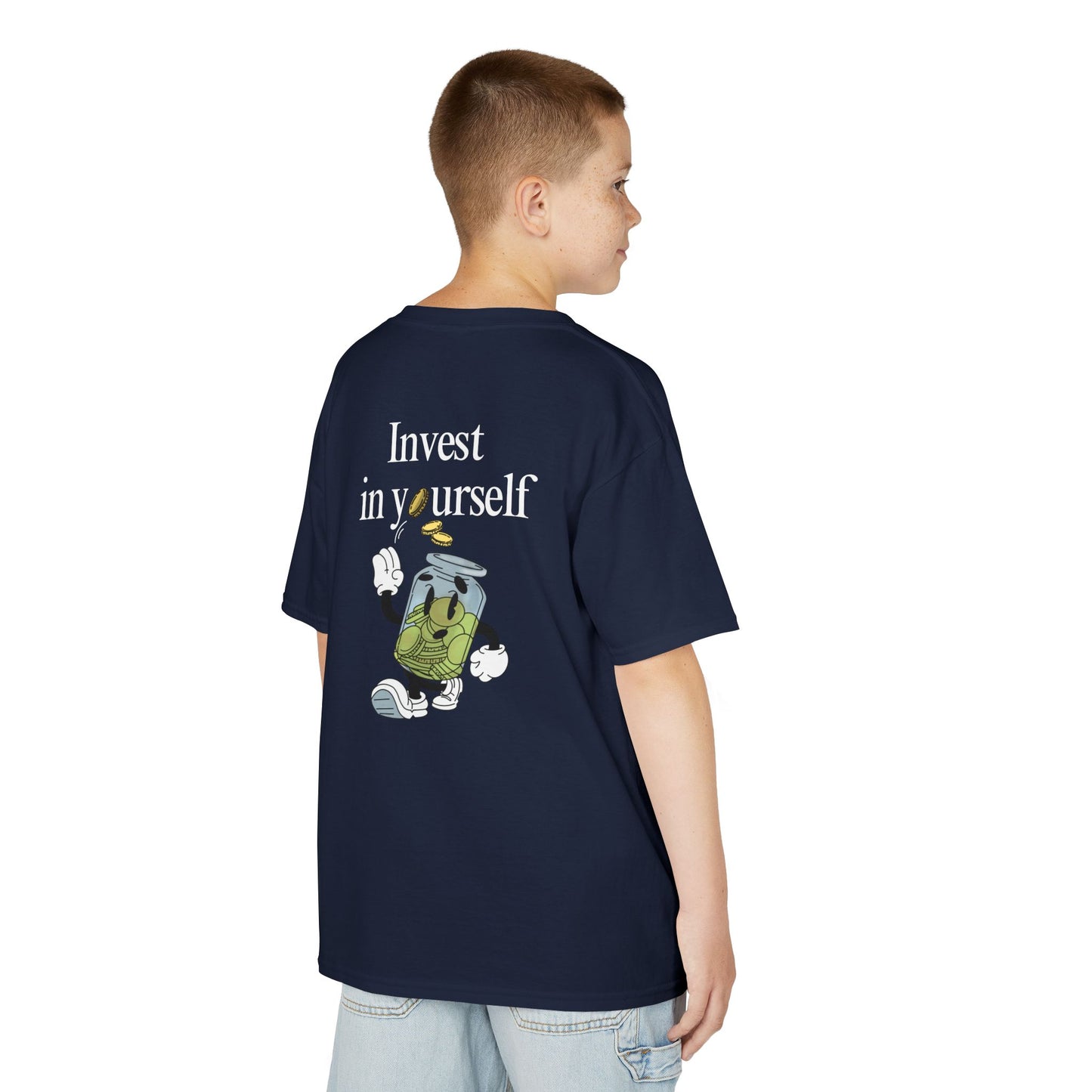 Kids "Invest in Yourself" Tee, Unisex Cotton Tee, Casual Everyday Wear