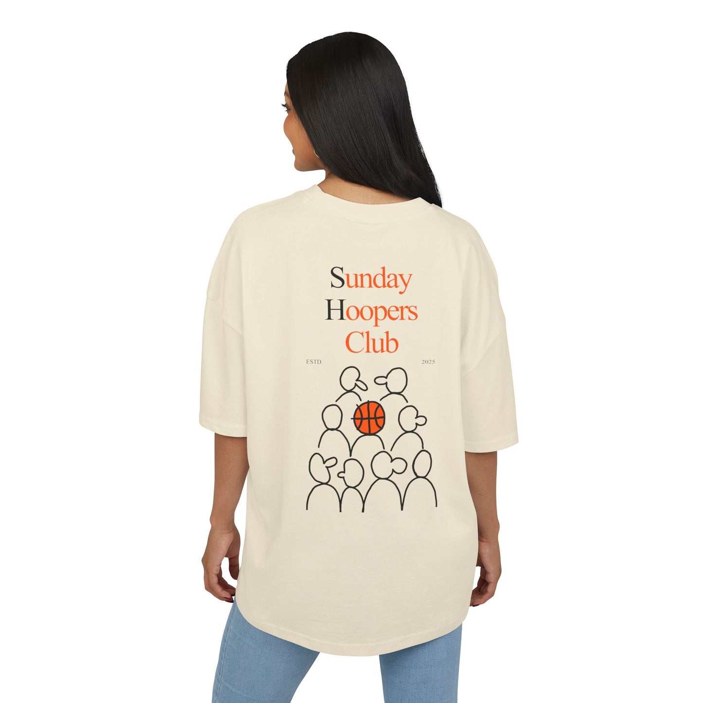 Sunday Hoopers Club Unisex Ultra Heavy Oversized Cotton Box Tee