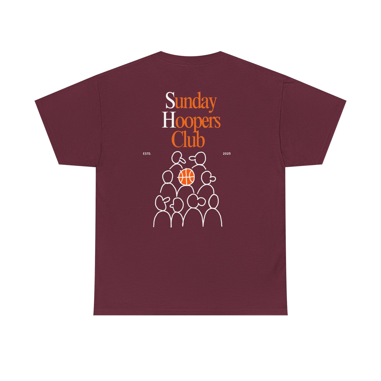 "Sunday Hoopers Club" Tee, Unisex Cotton Tee, Casual Everyday Wear