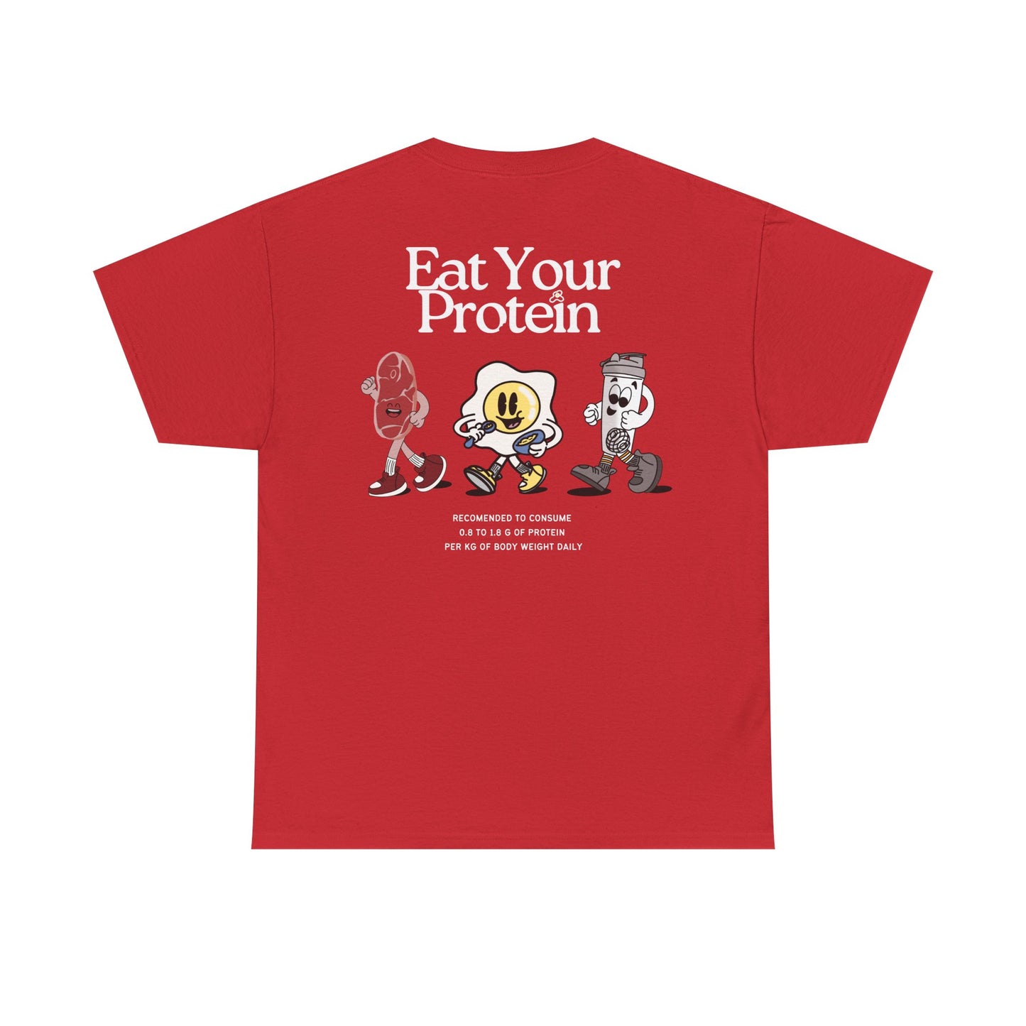 "Eat Your Protein" Tee, Unisex Cotton Tee, Casual Everyday Wear