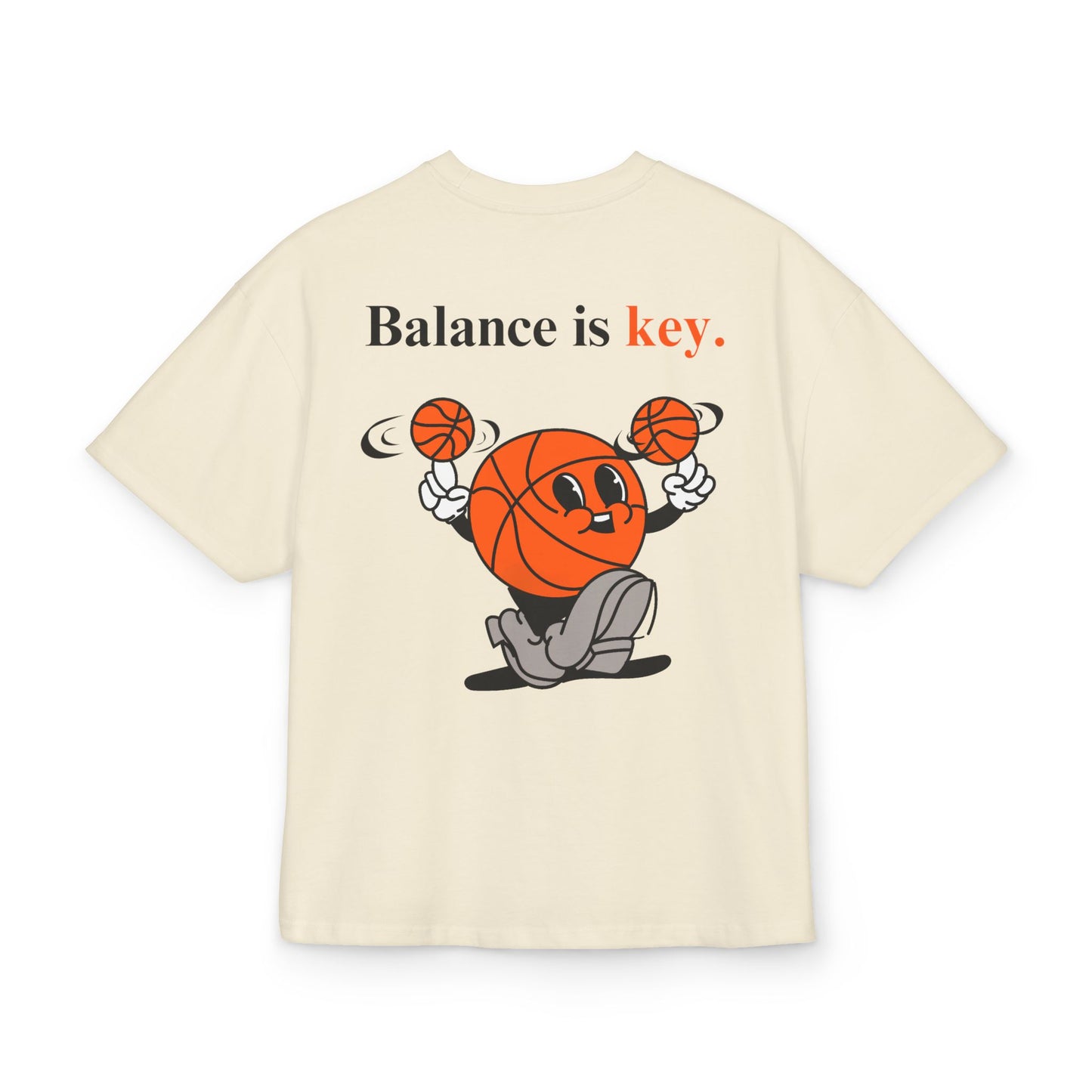 "Balance is Key" Unisex Ultra Heavy Oversized Cotton Box Tee