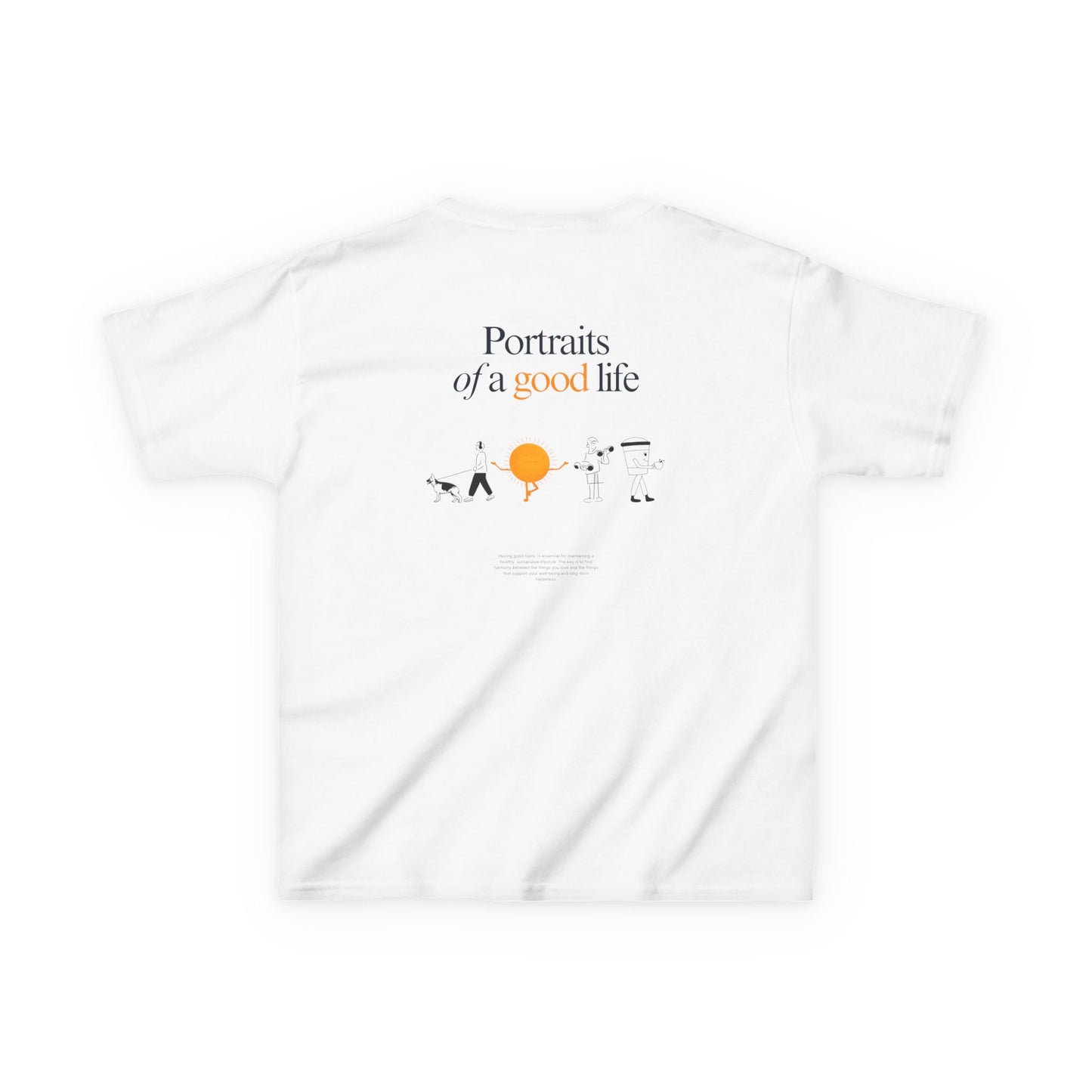 Kids "Portraits of a Good Life" Tee, Unisex Cotton Tee, Casual Everyday Wear