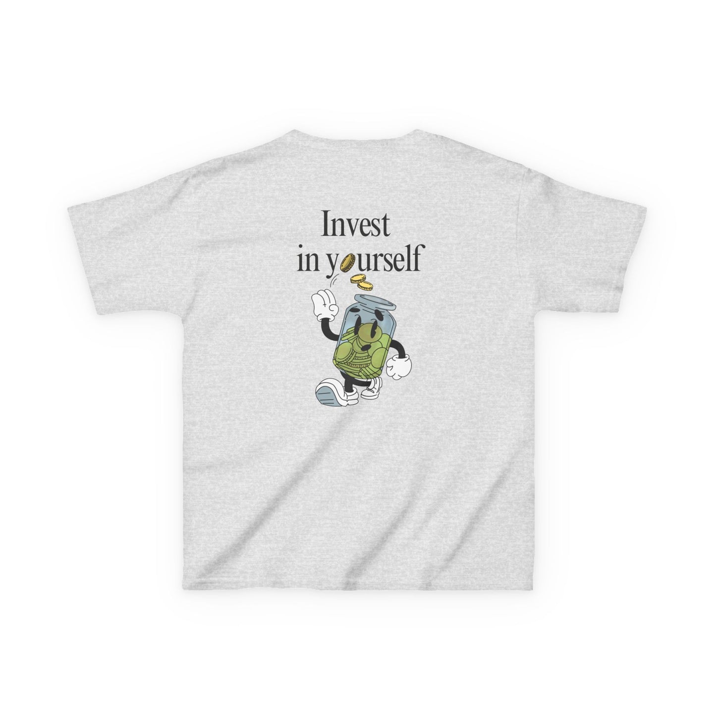 Kids "Invest in Yourself" Tee, Unisex Cotton Tee, Casual Everyday Wear