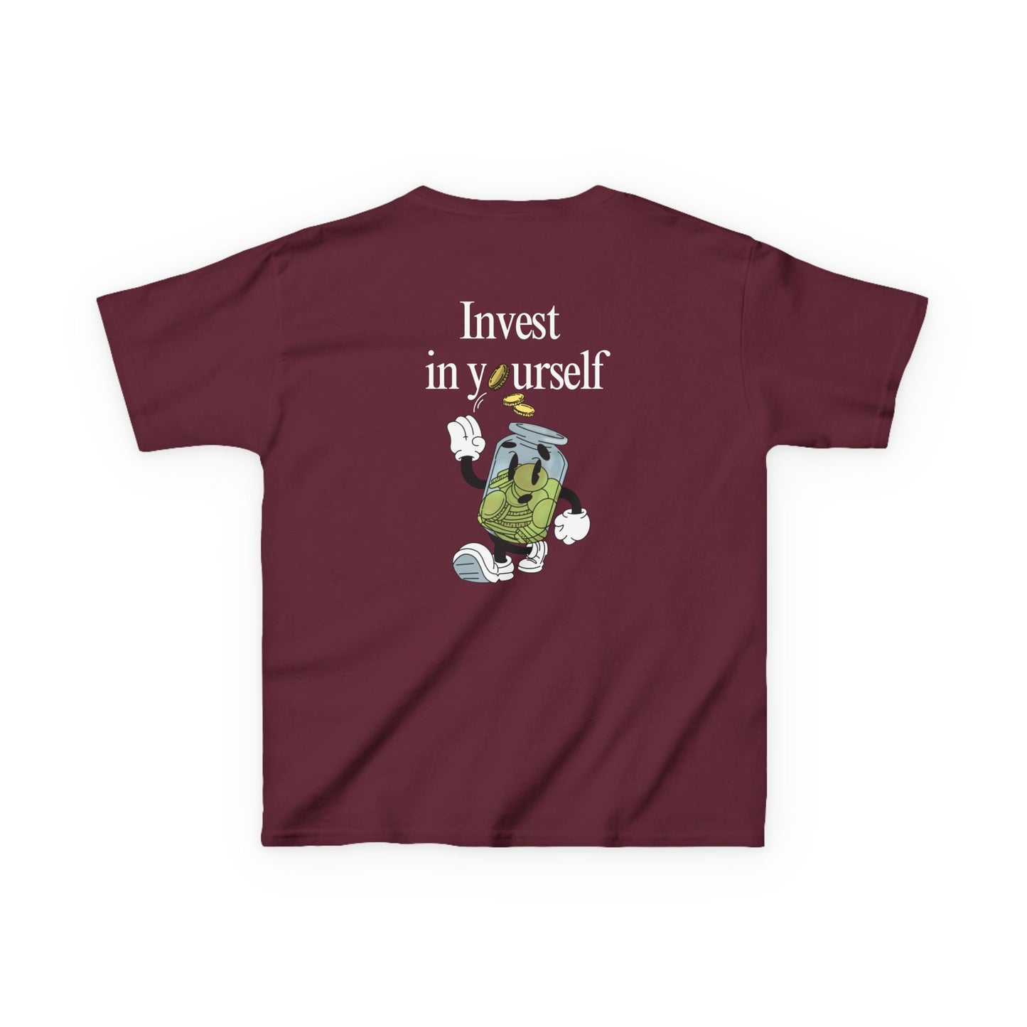 Kids "Invest in Yourself" Tee, Unisex Cotton Tee, Casual Everyday Wear