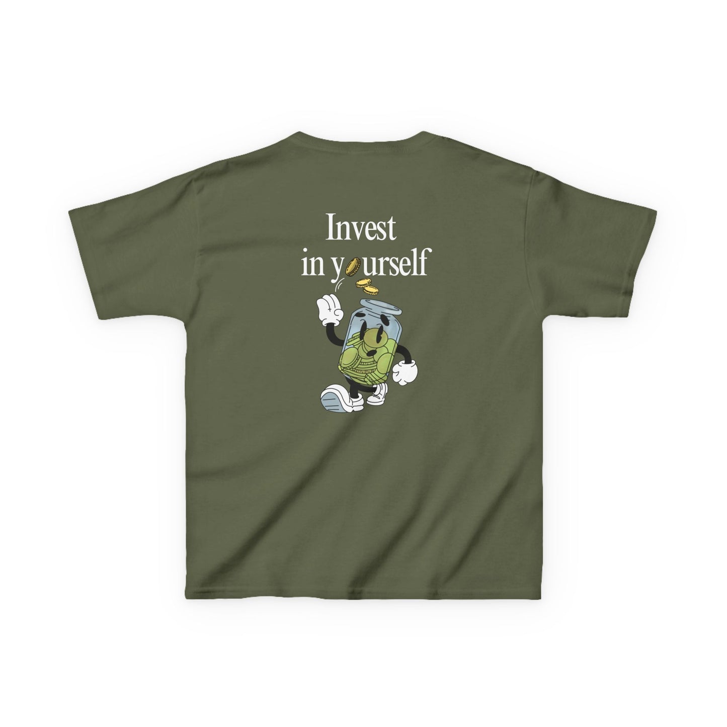 Kids "Invest in Yourself" Tee, Unisex Cotton Tee, Casual Everyday Wear