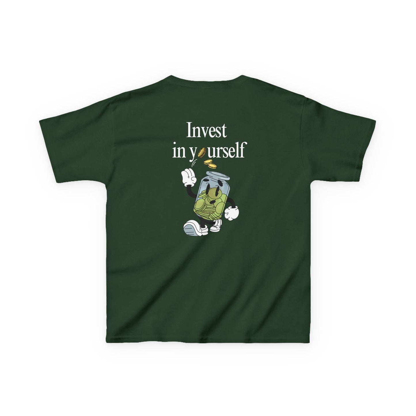 Kids "Invest in Yourself" Tee, Unisex Cotton Tee, Casual Everyday Wear