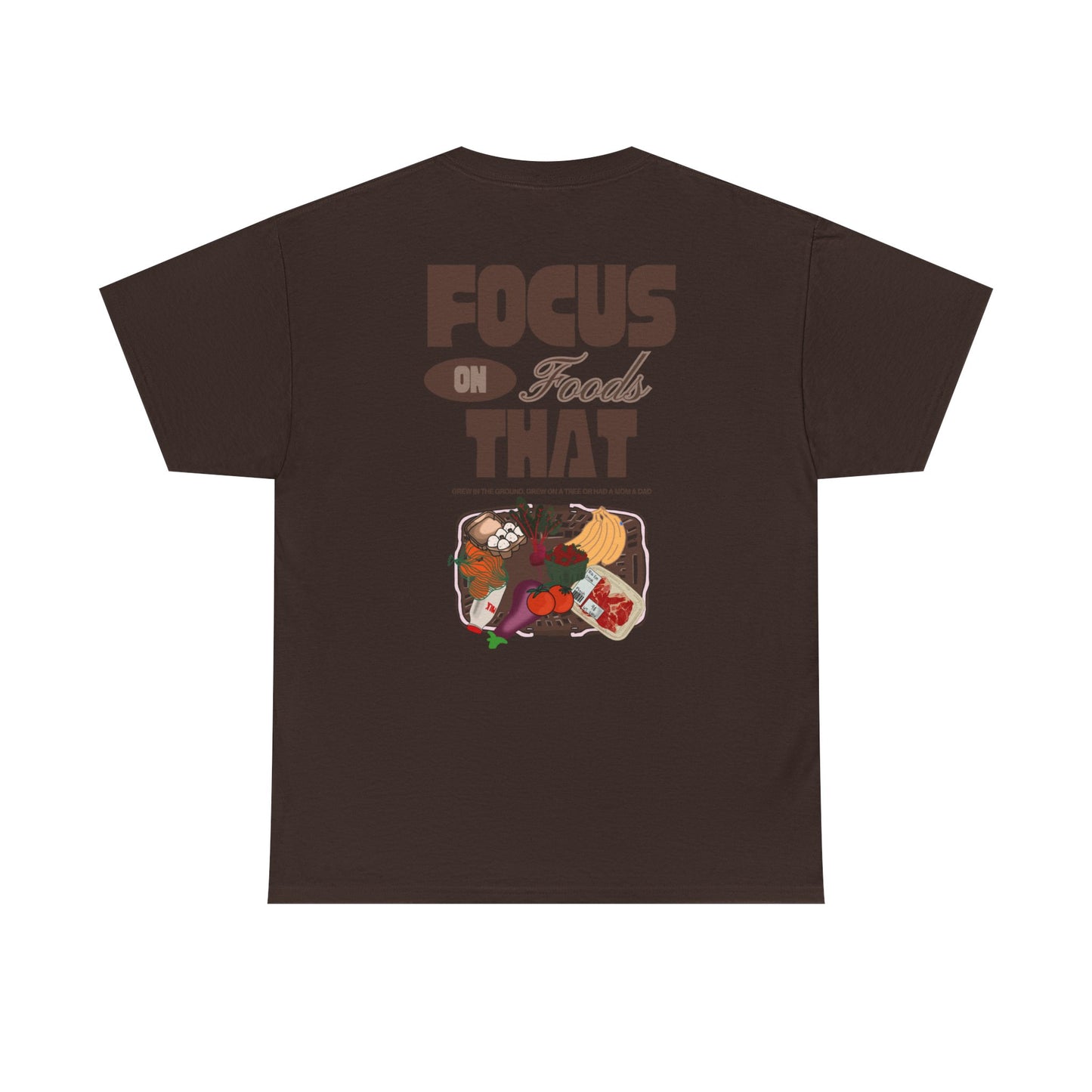 Focus on foods Tee, Unisex Cotton Tee, Casual Everyday Wear