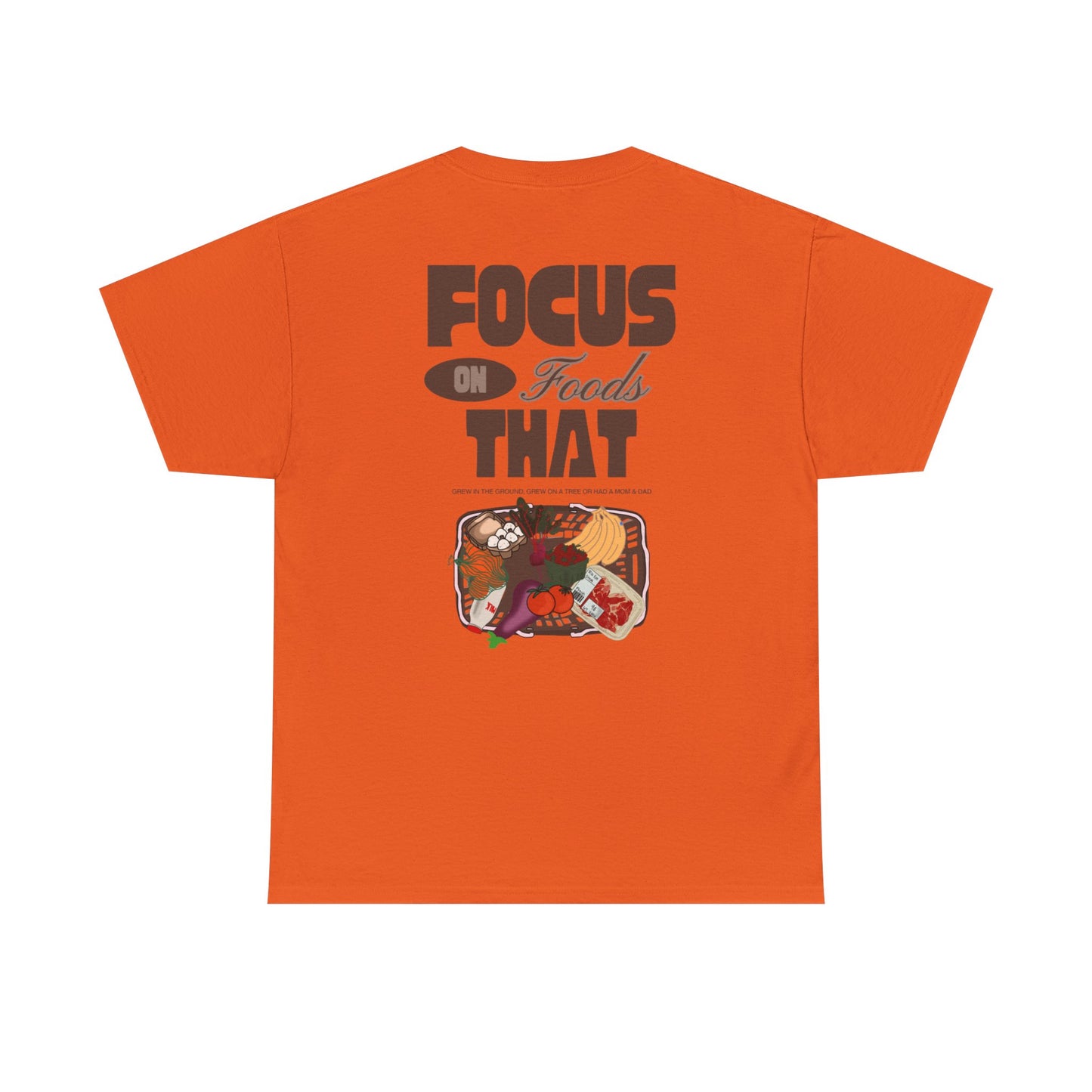 Focus on foods Tee, Unisex Cotton Tee, Casual Everyday Wear