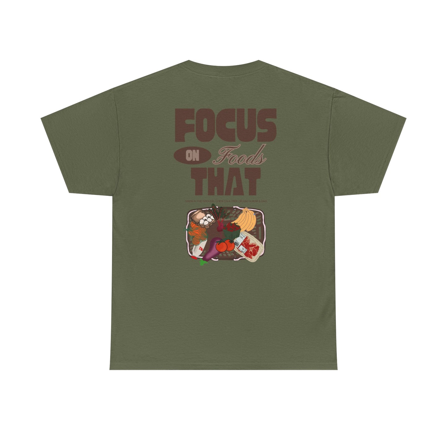 Focus on foods Tee, Unisex Cotton Tee, Casual Everyday Wear