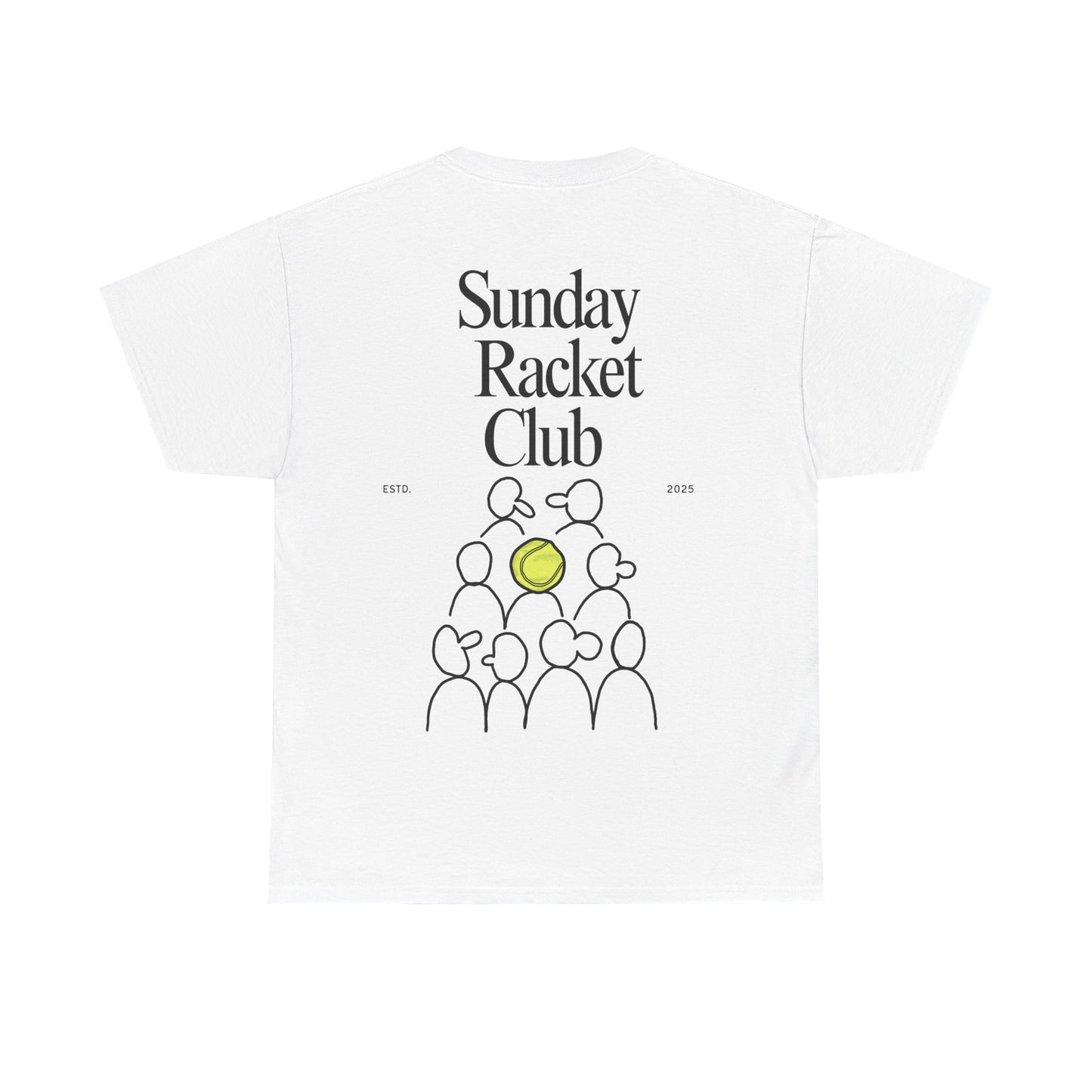 Sunday Racket Club Tee, Unisex Cotton Tee, Casual Everyday Wear