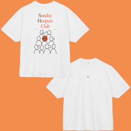 Sunday Hoopers Club Unisex Ultra Heavy Oversized Cotton Box Tee