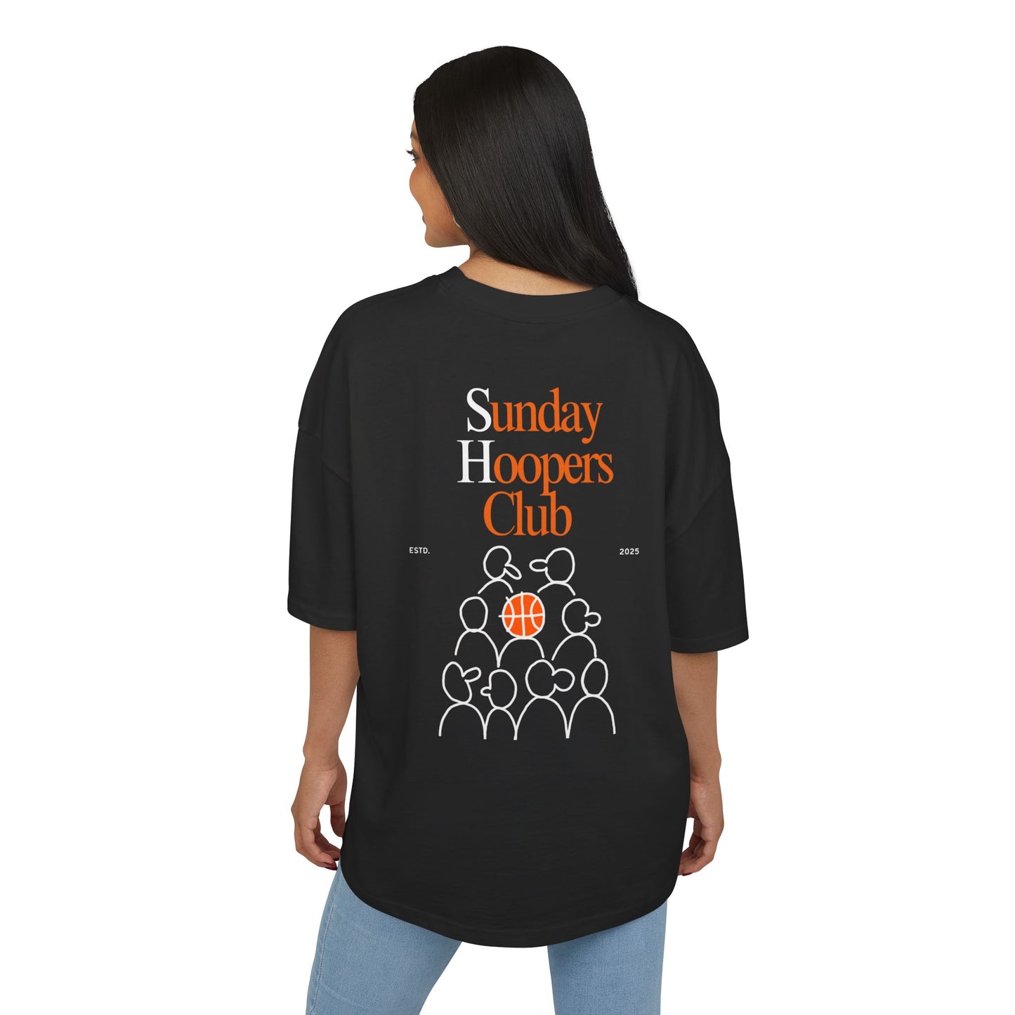 Sunday Hoopers Club Unisex Ultra Heavy Oversized Cotton Box Tee