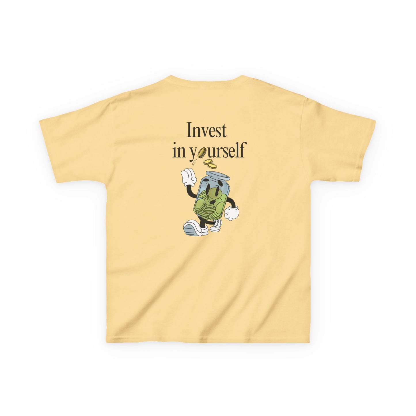 Kids "Invest in Yourself" Tee, Unisex Cotton Tee, Casual Everyday Wear