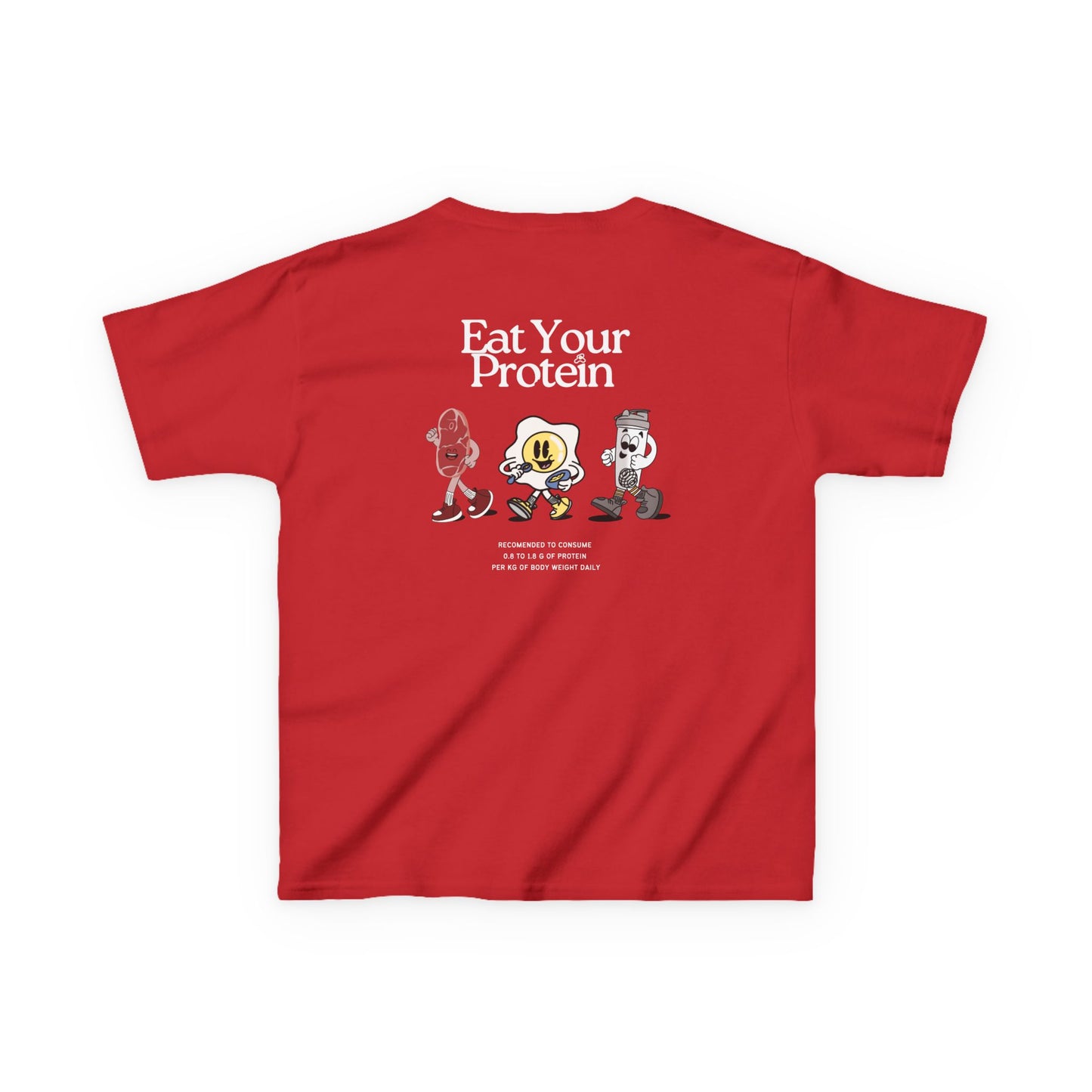 Kids "Eat Your Protein" Tee, Unisex Cotton Tee, Casual Everyday Wear