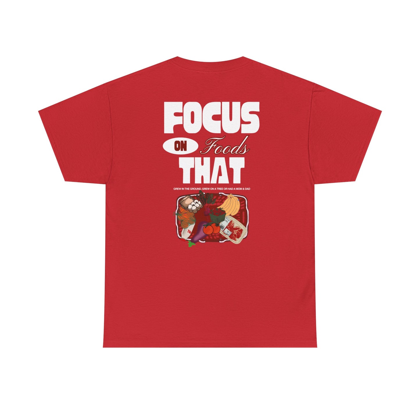 Focus on foods Tee, Unisex Cotton Tee, Casual Everyday Wear