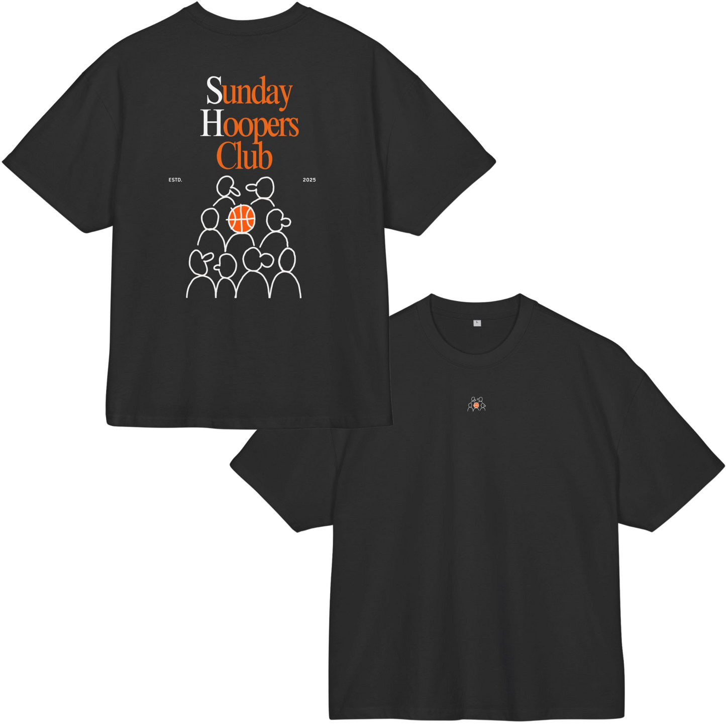 Sunday Hoopers Club Unisex Ultra Heavy Oversized Cotton Box Tee
