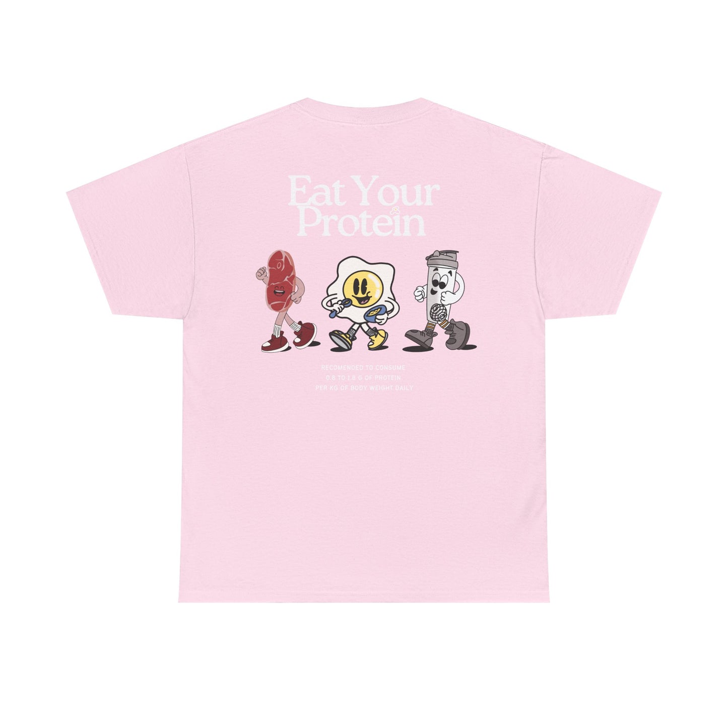 "Eat Your Protein" Tee, Unisex Cotton Tee, Casual Everyday Wear