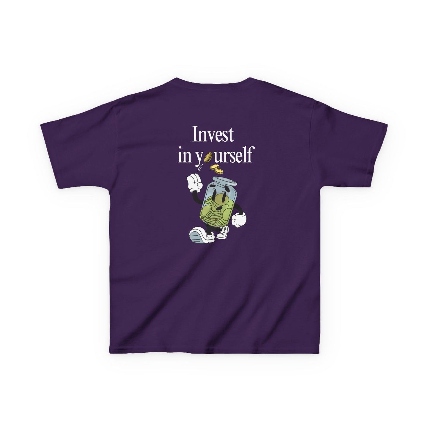 Kids "Invest in Yourself" Tee, Unisex Cotton Tee, Casual Everyday Wear