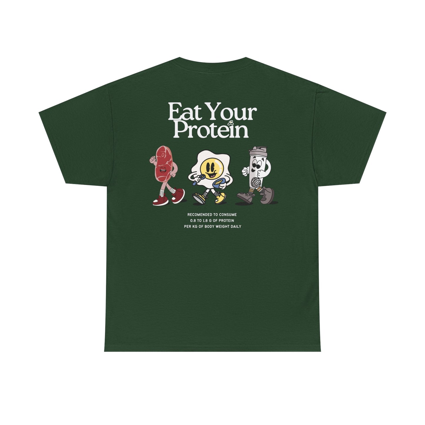 "Eat Your Protein" Tee, Unisex Cotton Tee, Casual Everyday Wear