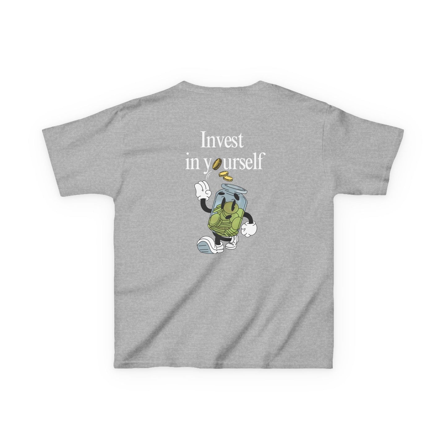 Kids "Invest in Yourself" Tee, Unisex Cotton Tee, Casual Everyday Wear