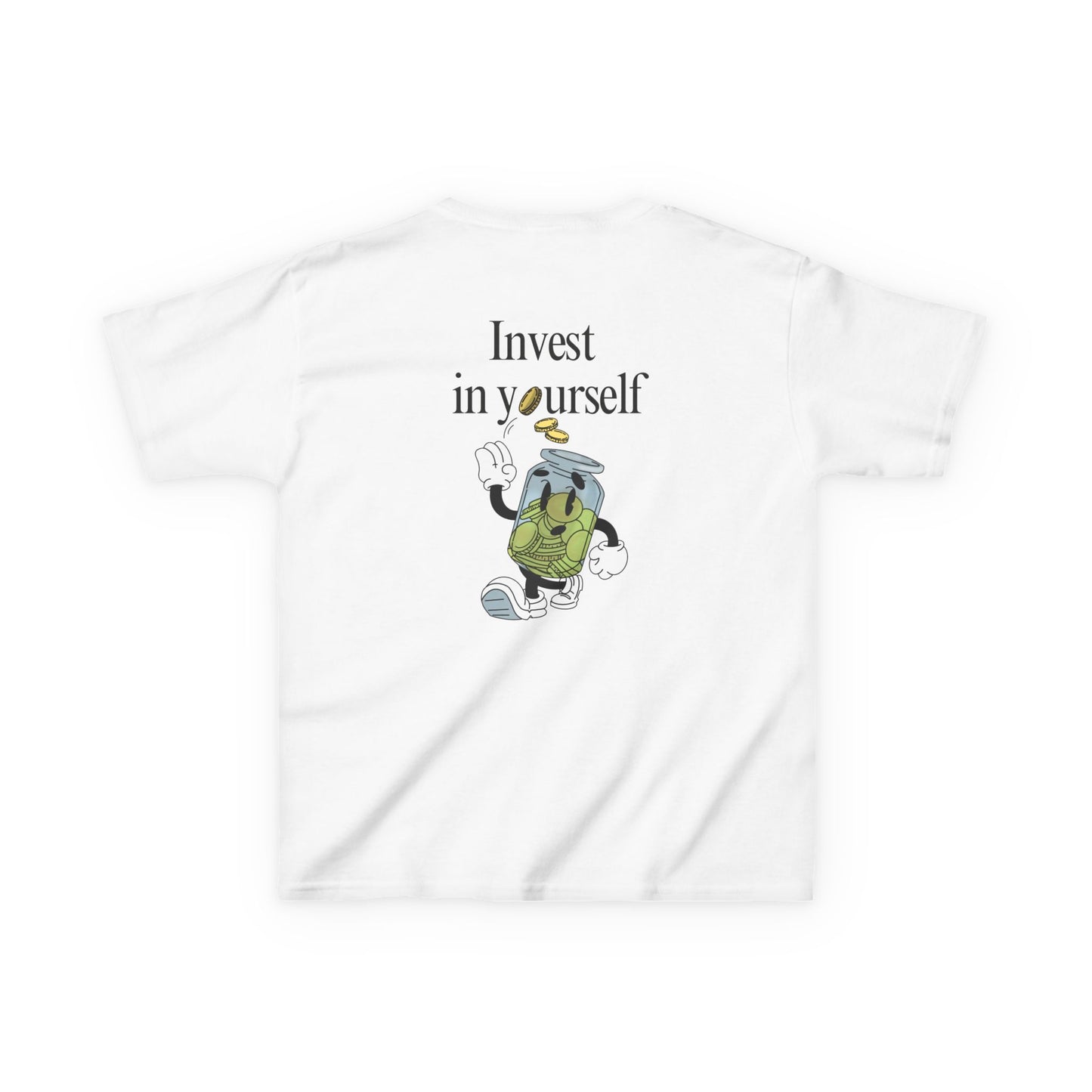 Kids "Invest in Yourself" Tee, Unisex Cotton Tee, Casual Everyday Wear