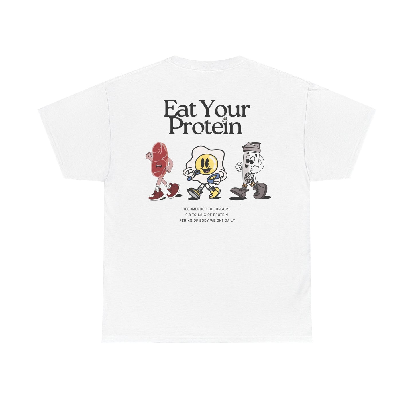 "Eat Your Protein" Tee, Unisex Cotton Tee, Casual Everyday Wear