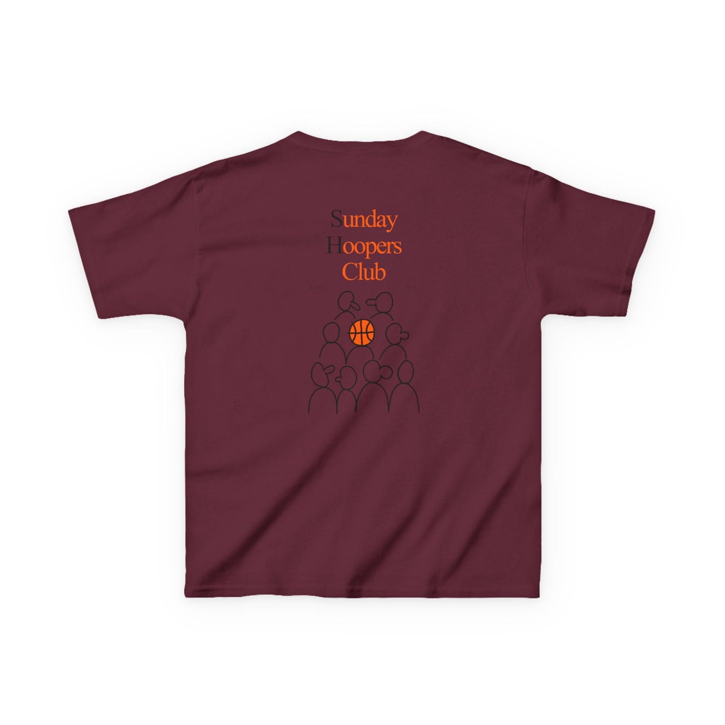 Kids "Sunday Hoopers Club" Tee, Unisex Cotton Tee, Casual Everyday Wear