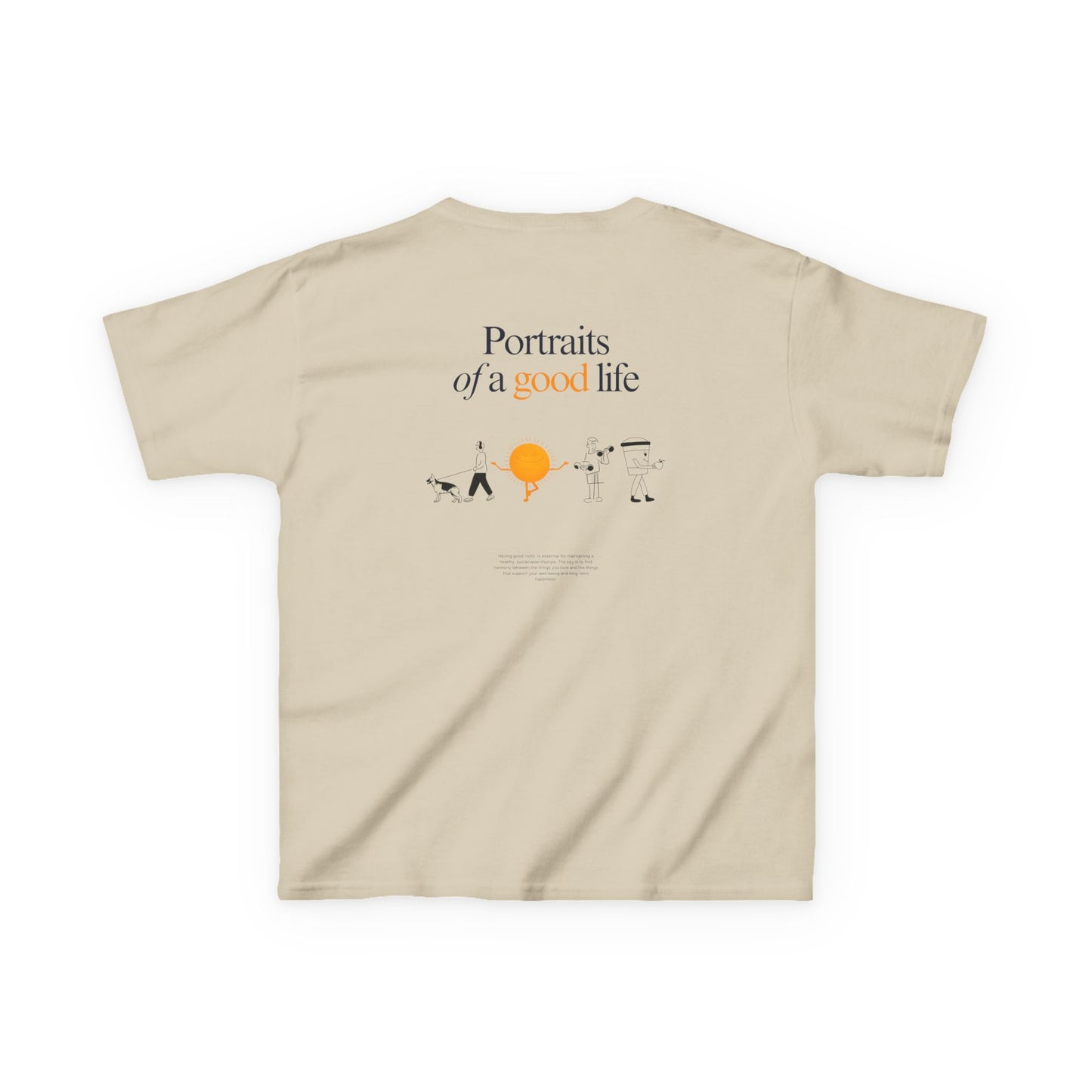 Kids "Portraits of a Good Life" Tee, Unisex Cotton Tee, Casual Everyday Wear