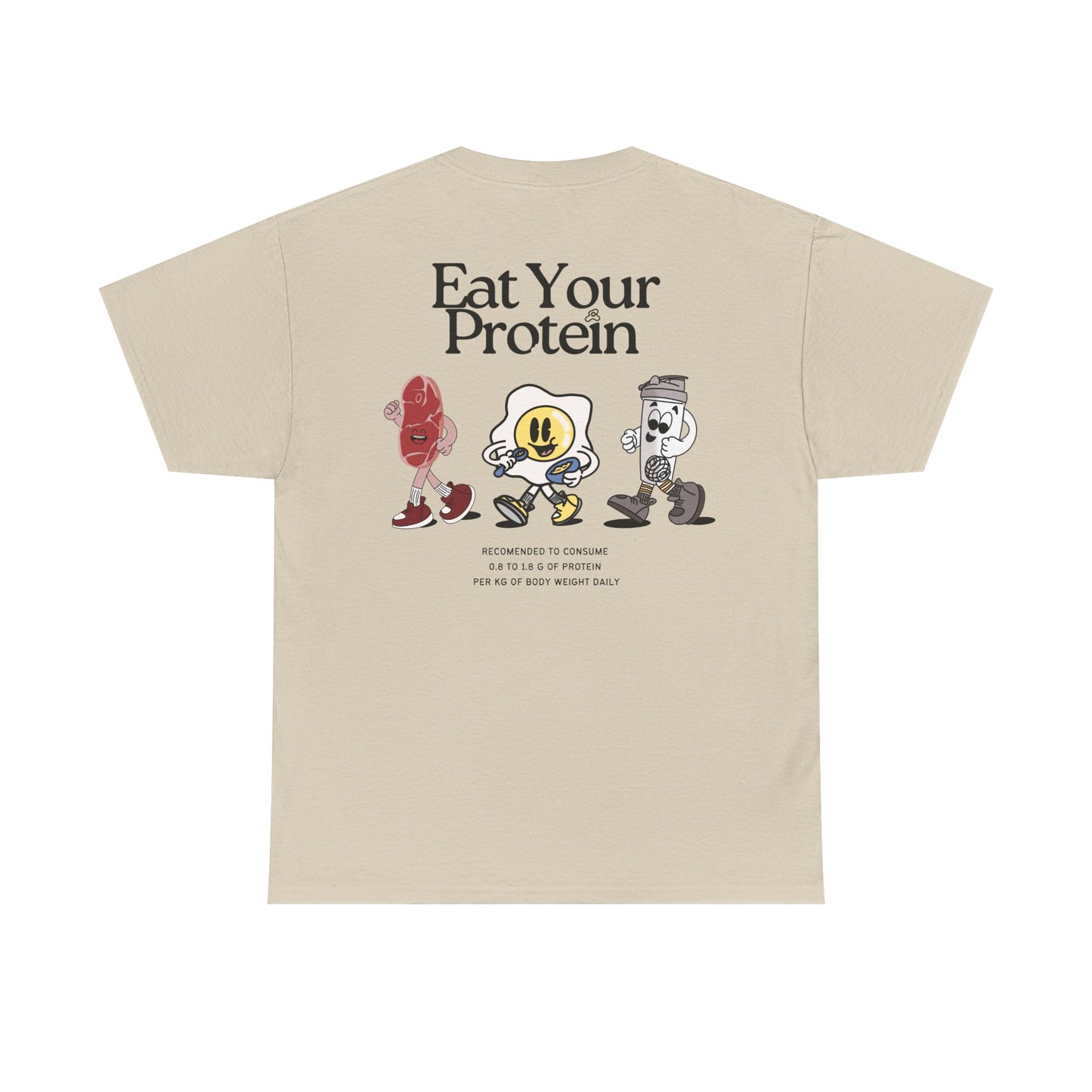 "Eat Your Protein" Tee, Unisex Cotton Tee, Casual Everyday Wear