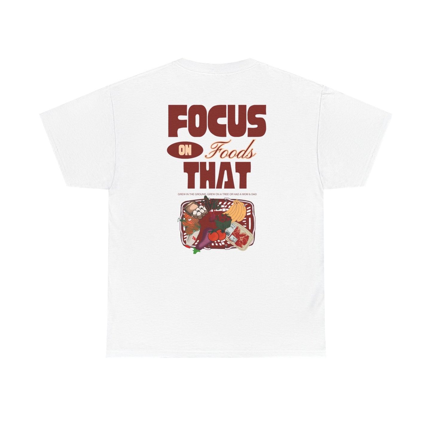 Focus on foods Tee, Unisex Cotton Tee, Casual Everyday Wear