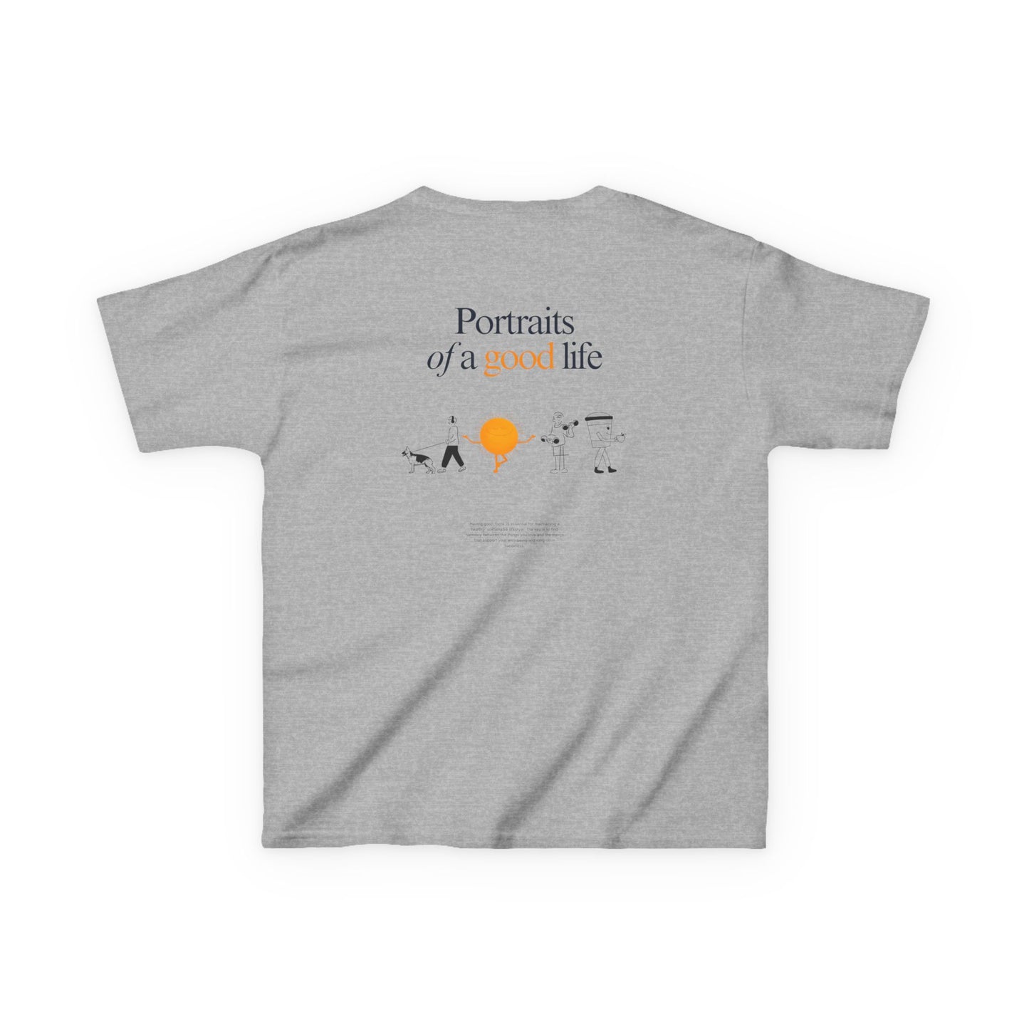 Kids "Portraits of a Good Life" Tee, Unisex Cotton Tee, Casual Everyday Wear