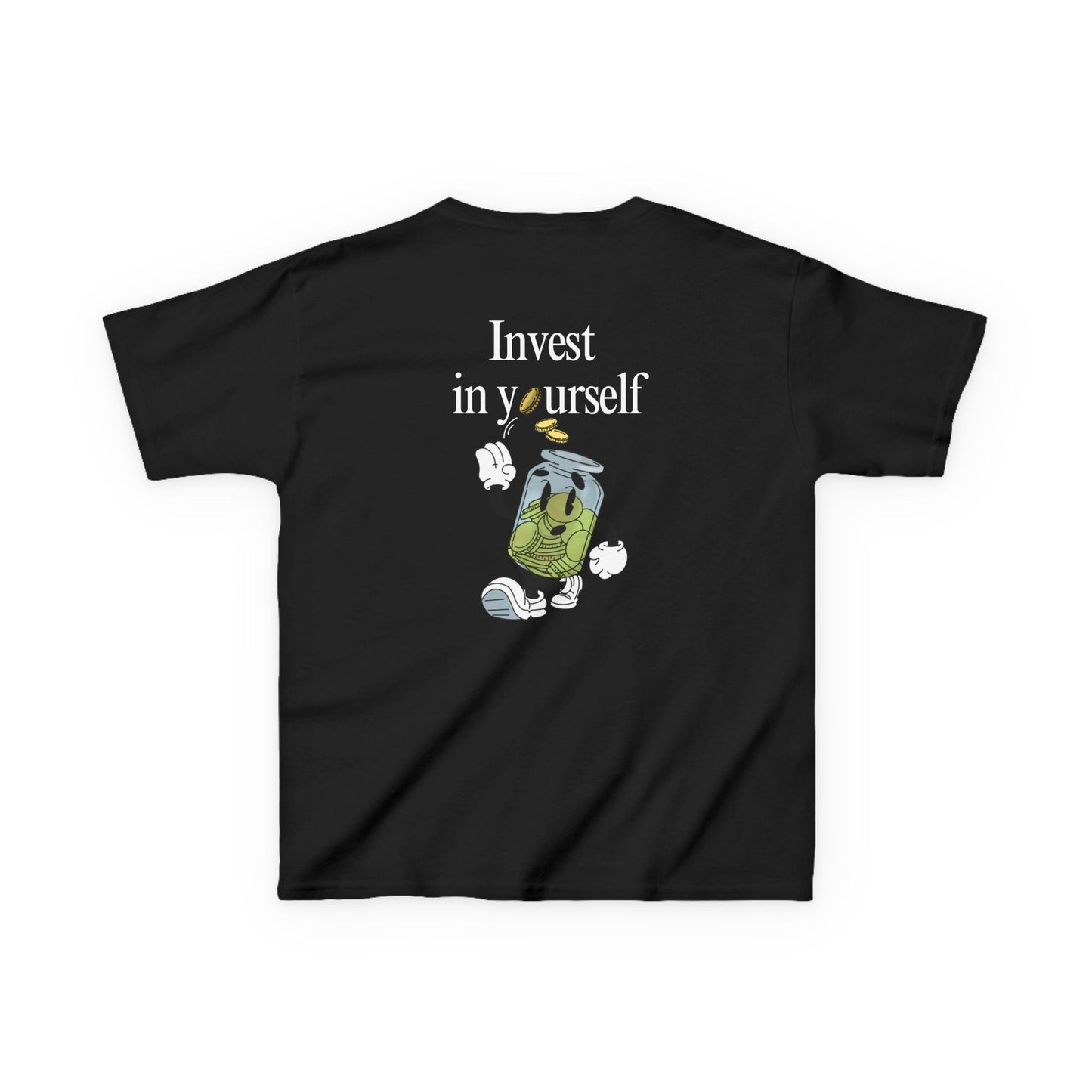 Kids "Invest in Yourself" Tee, Unisex Cotton Tee, Casual Everyday Wear