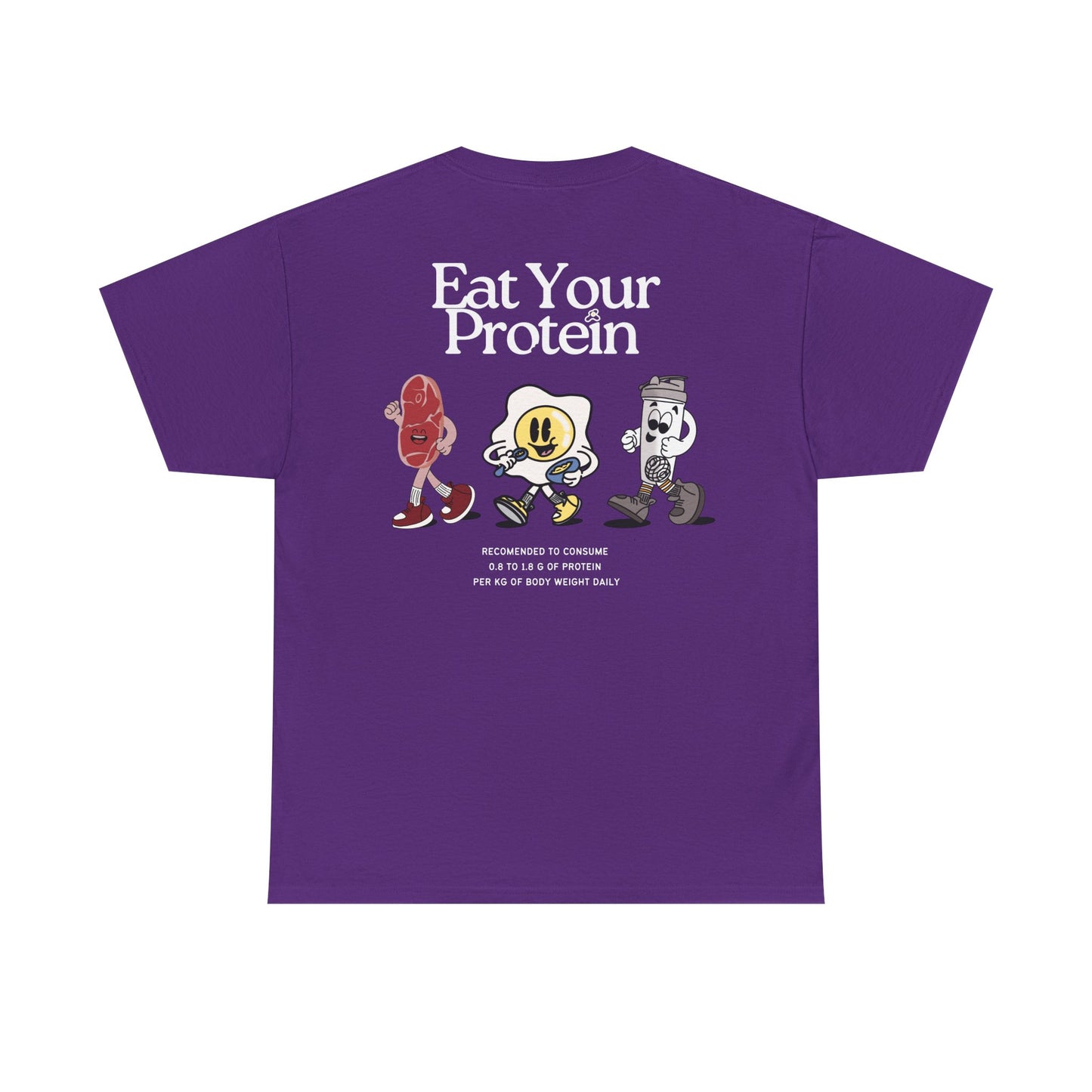 "Eat Your Protein" Tee, Unisex Cotton Tee, Casual Everyday Wear
