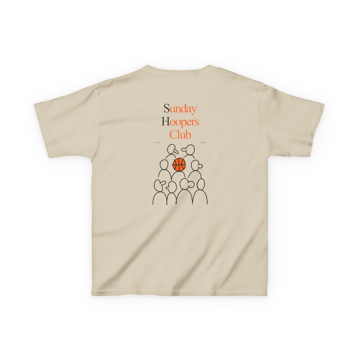 Kids "Sunday Hoopers Club" Tee, Unisex Cotton Tee, Casual Everyday Wear