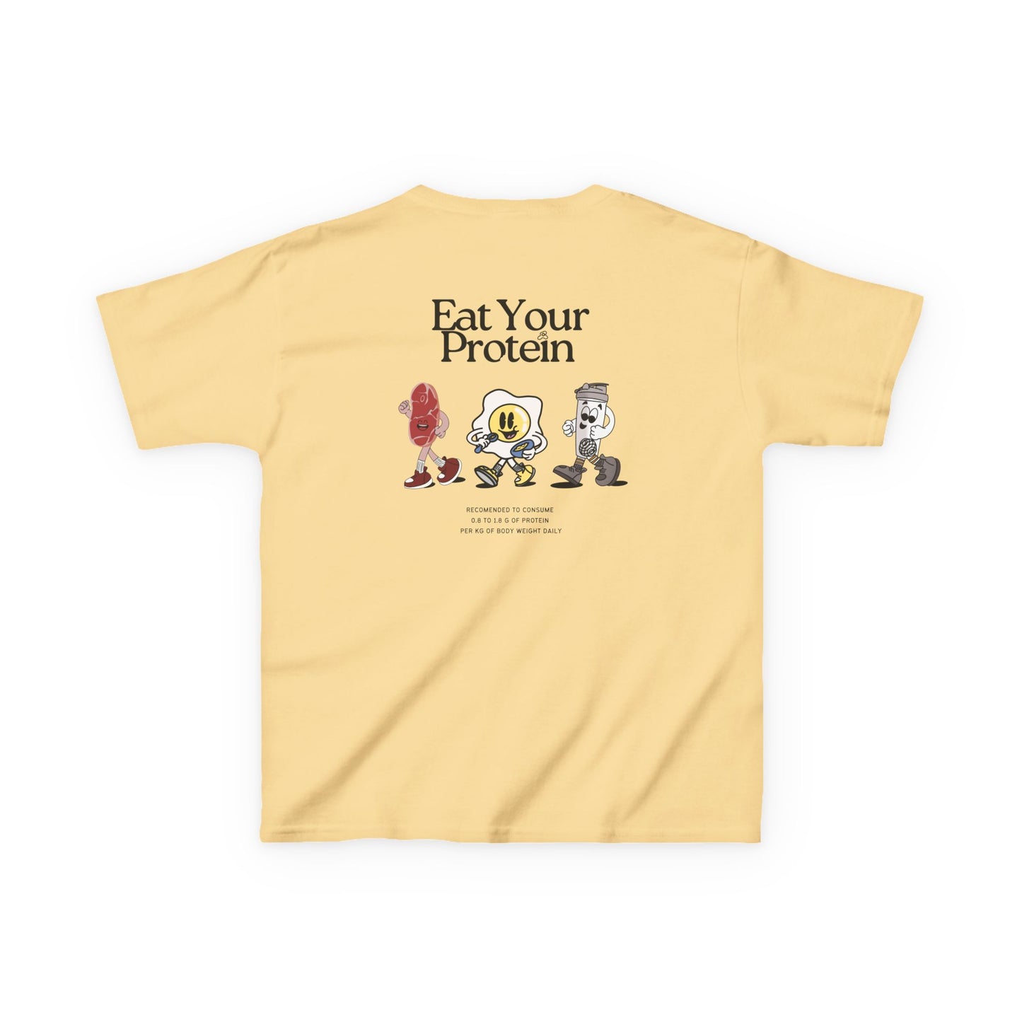 Kids "Eat Your Protein" Tee, Unisex Cotton Tee, Casual Everyday Wear