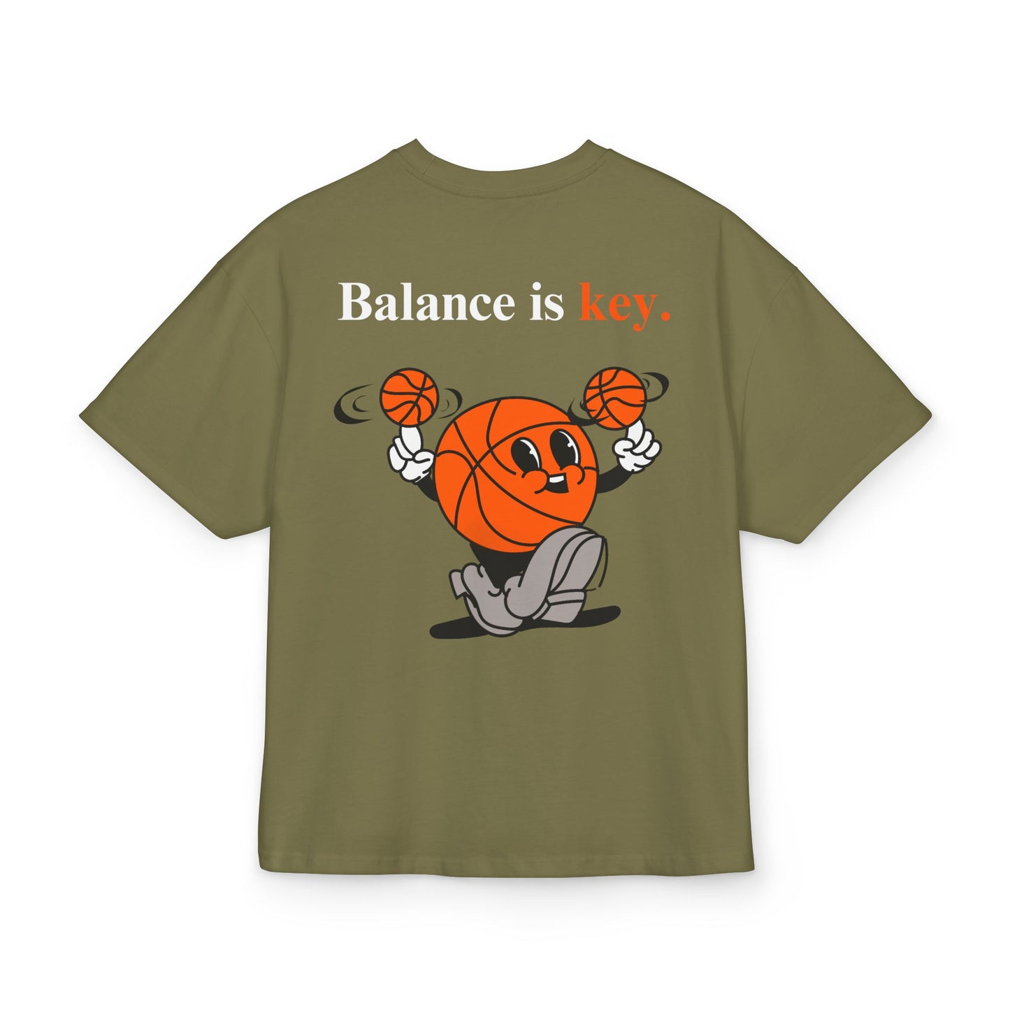 "Balance is Key" Unisex Ultra Heavy Oversized Cotton Box Tee