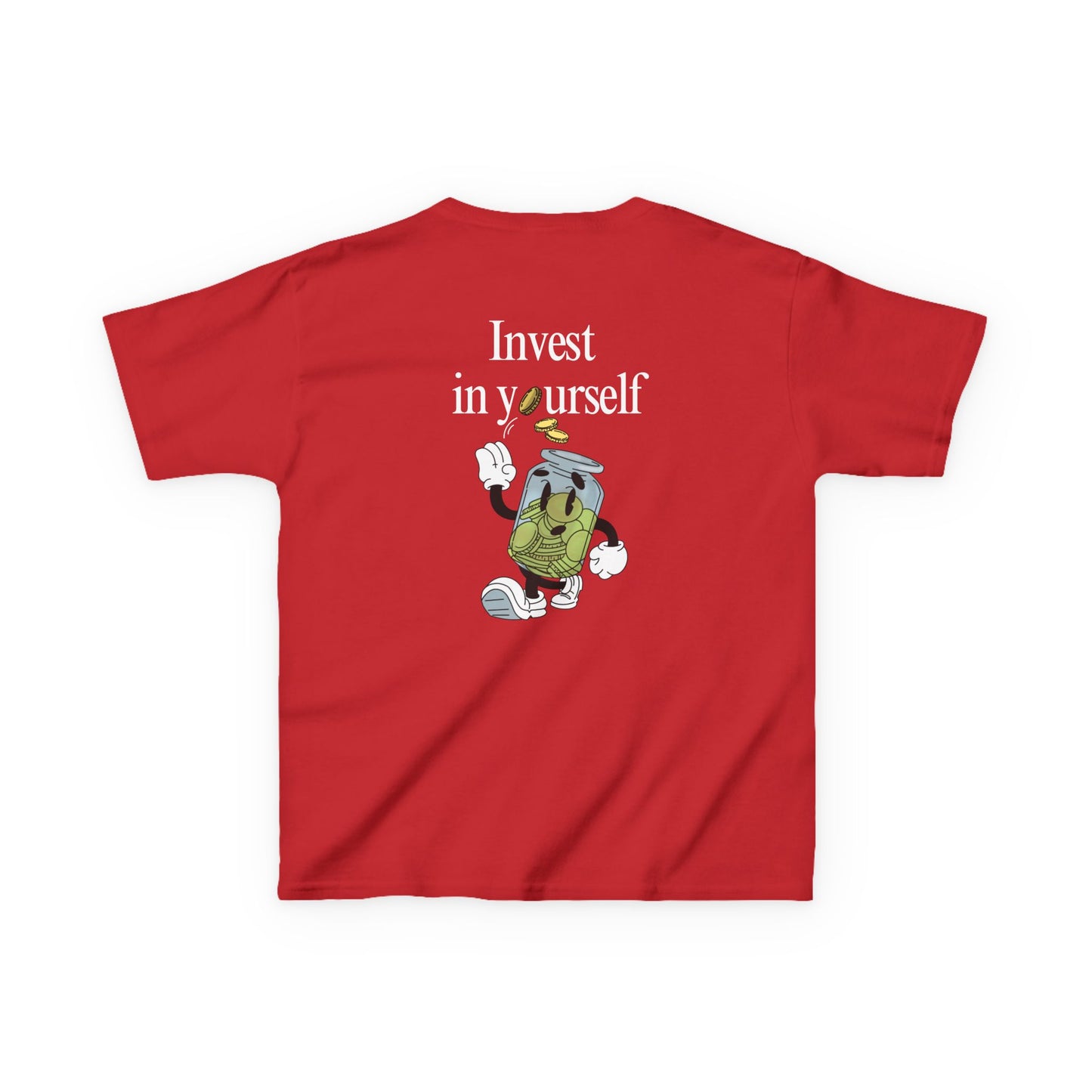 Kids "Invest in Yourself" Tee, Unisex Cotton Tee, Casual Everyday Wear