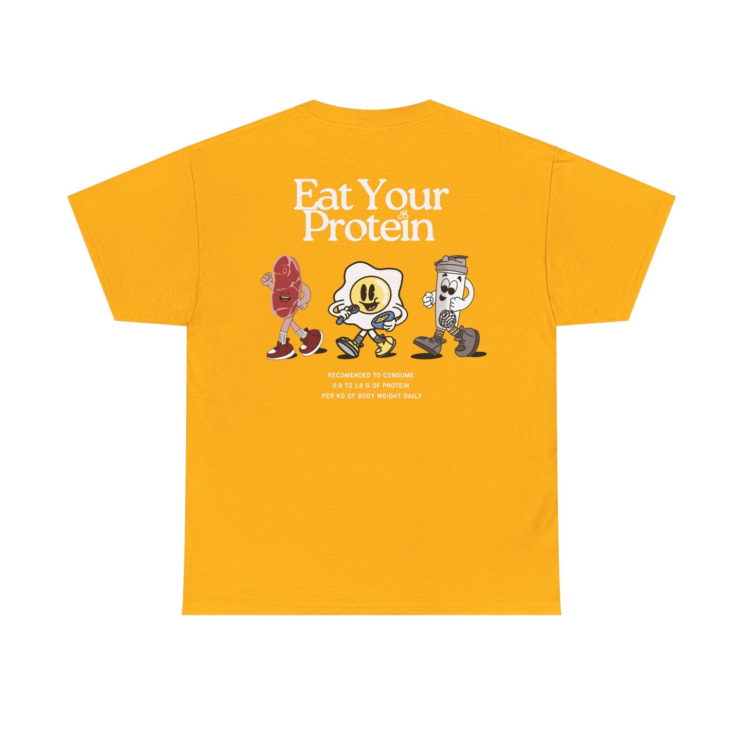 "Eat Your Protein" Tee, Unisex Cotton Tee, Casual Everyday Wear