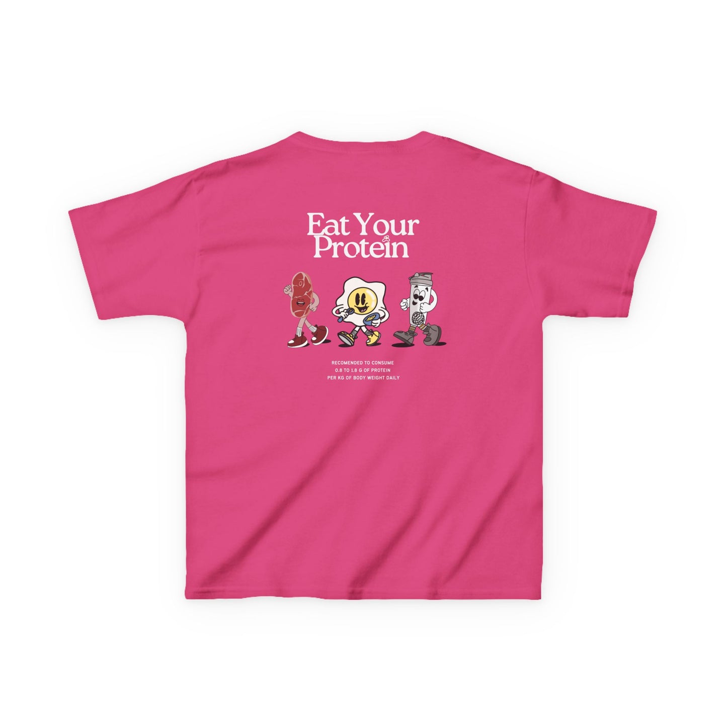 Kids "Eat Your Protein" Tee, Unisex Cotton Tee, Casual Everyday Wear